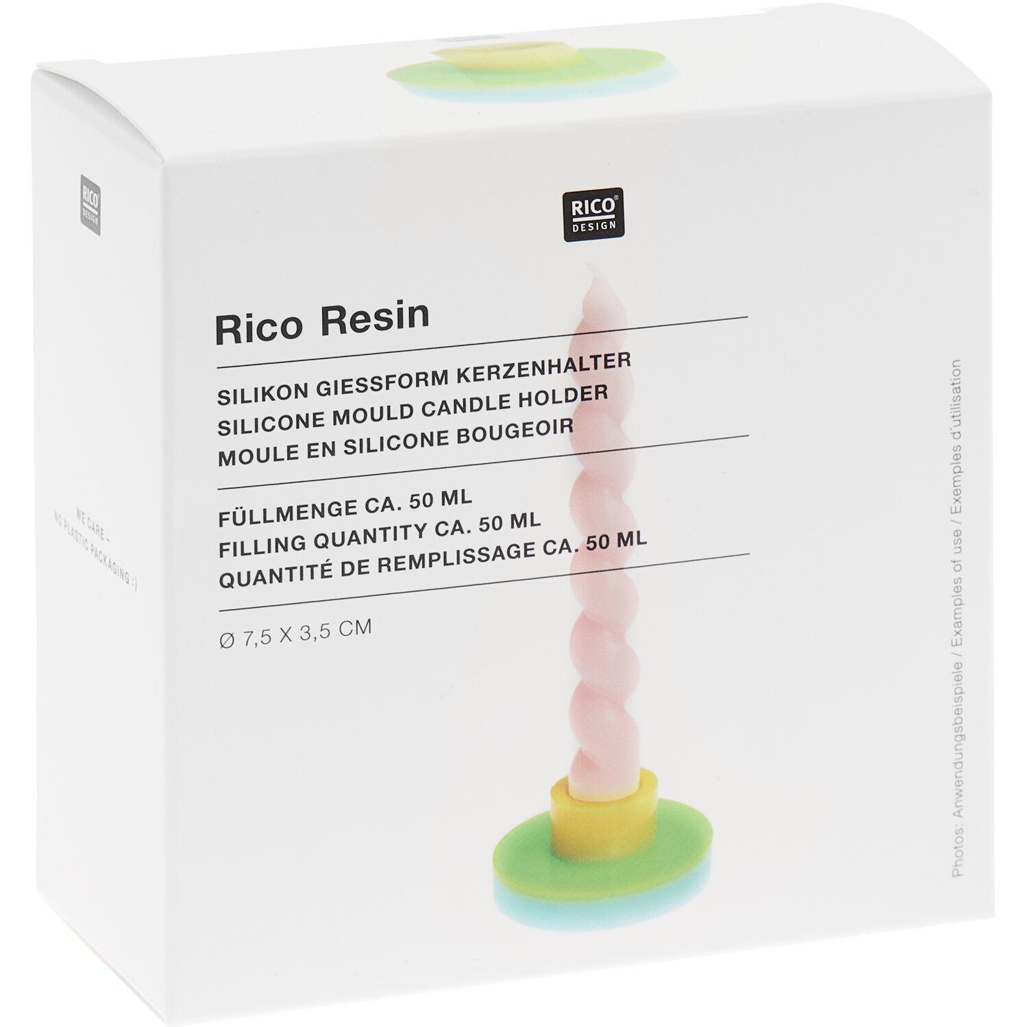 Silikon Gießform Kerzenhalter  Ø7,5x3,5cm von Rico Design