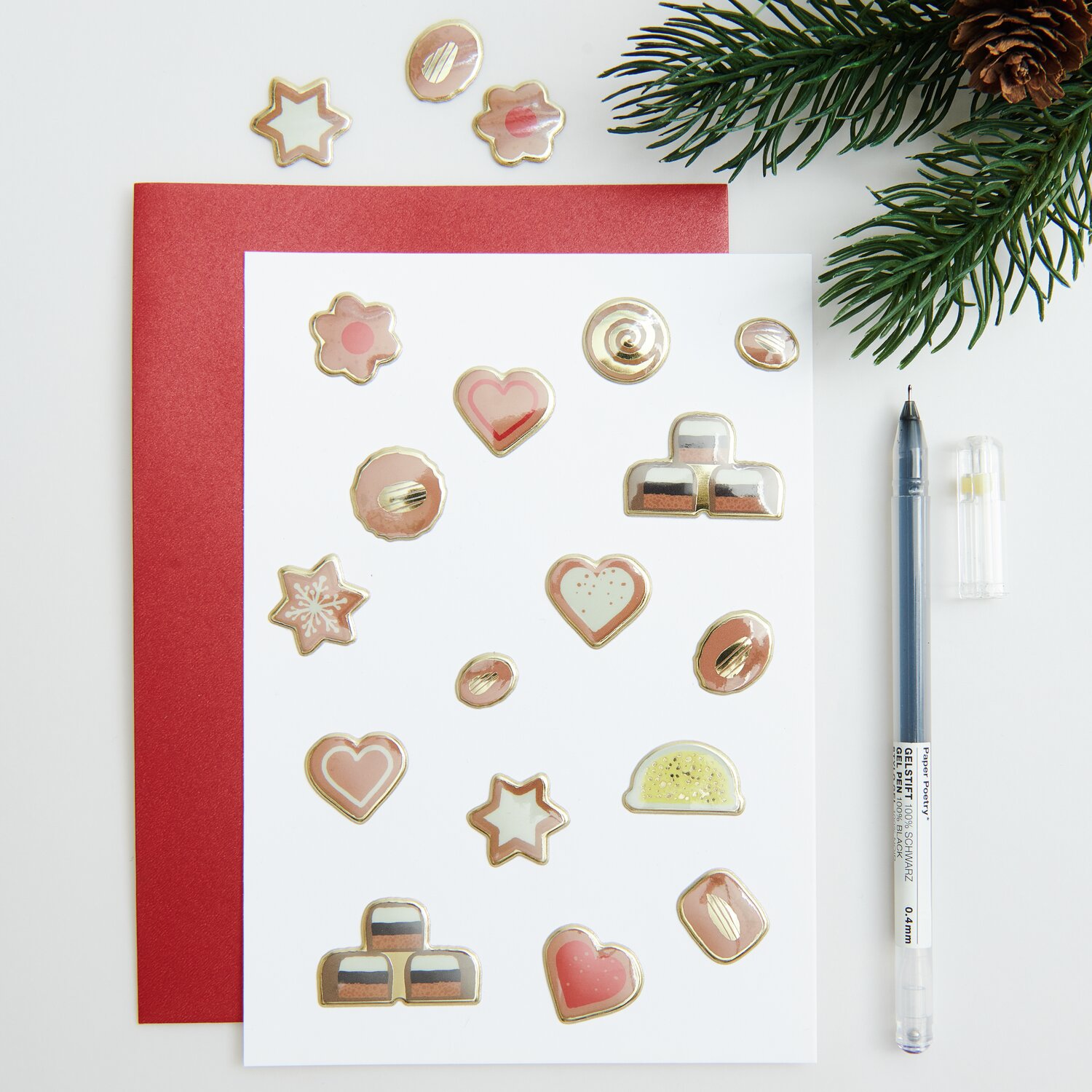 Paper Poetry Puffy Sticker Cookies 1 Bogen von Rico Design