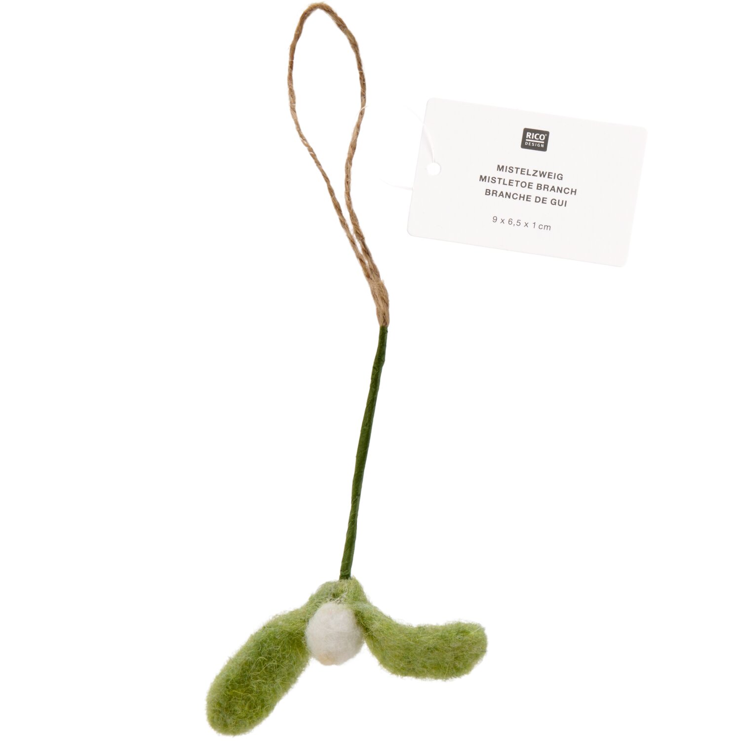 Filzhänger Mistelzweig Beere Grün 6,5x9x1cm von Rico Design