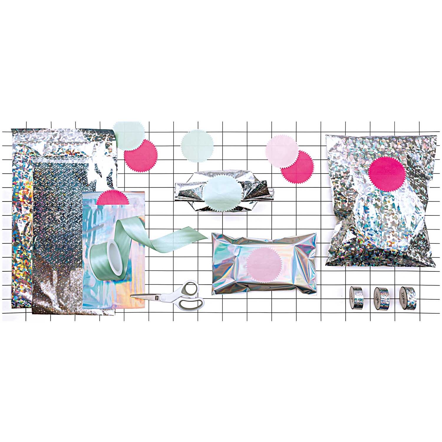 Paper Poetry Holographic Tape Blumen silber 19mm 10m Paper Poetry Holographic Tape Blumen silber 19mm 10m