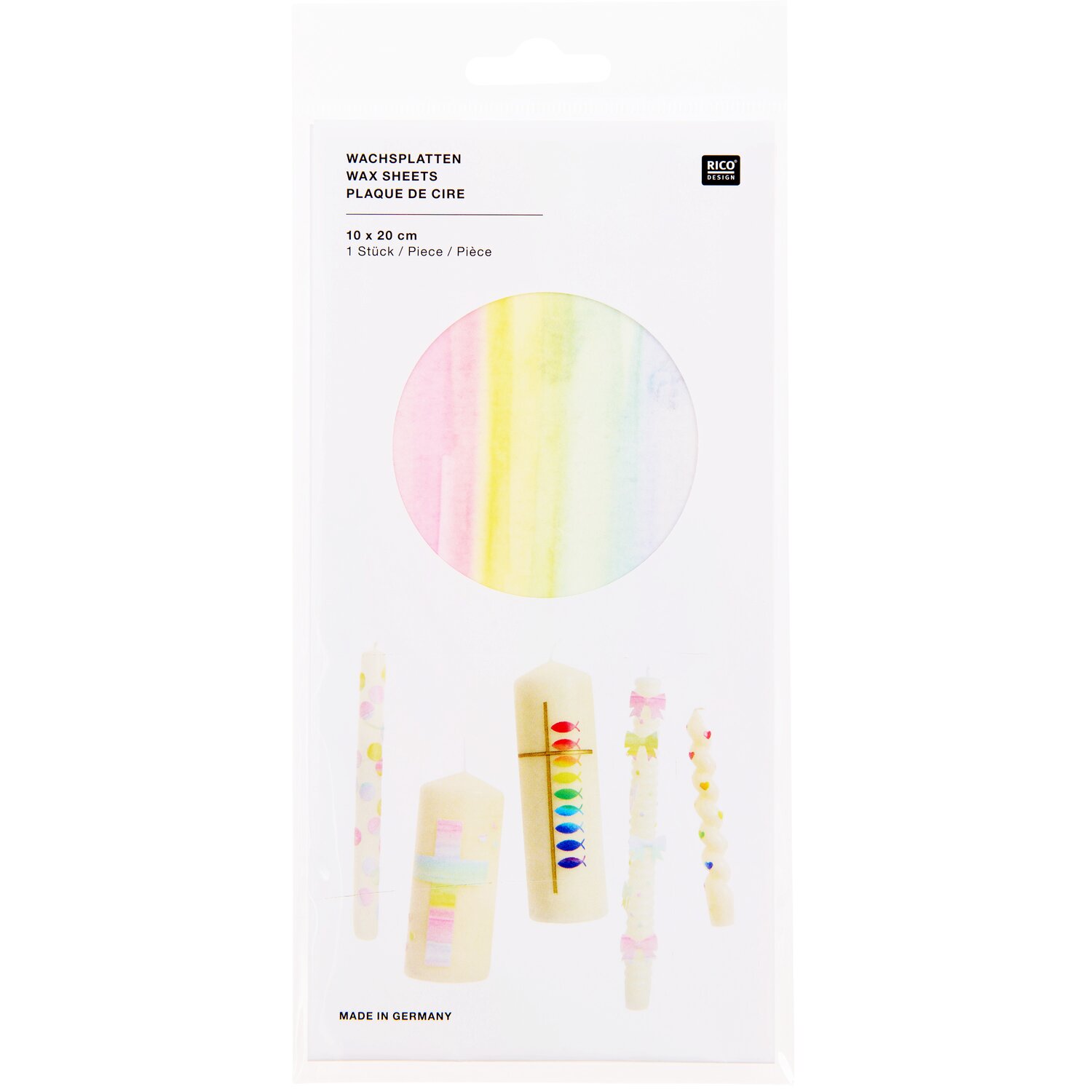 Wachsplatte Rainbow Farbe Rainbow Pastell von Rico Design