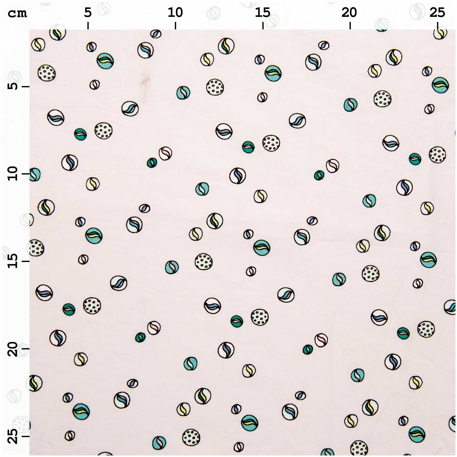 Druckstoff Murmeln grau 140cm
