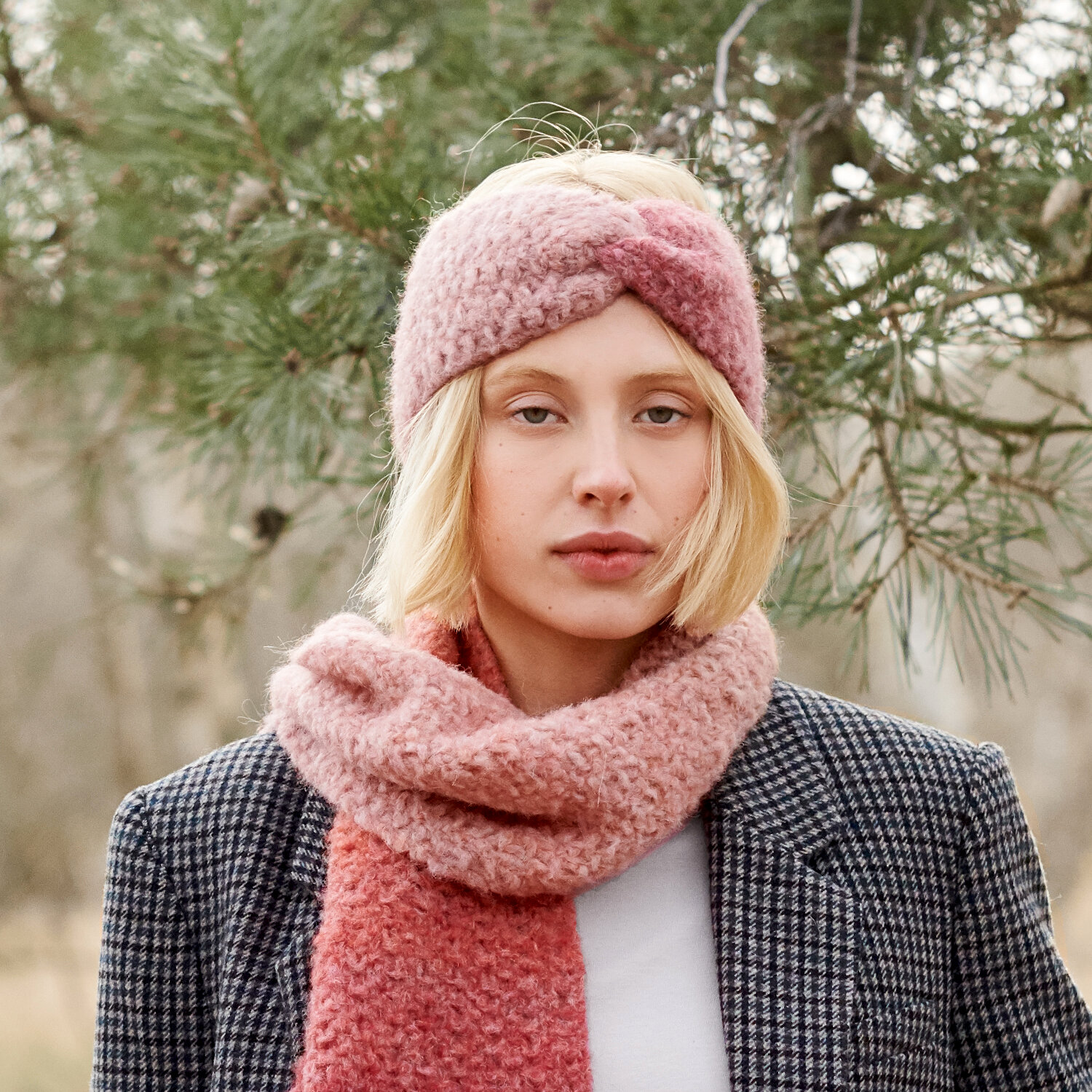 Strickanleitung Stirnband und Schal aus Fashion Alpaca Superfine Heavens Big Cloud