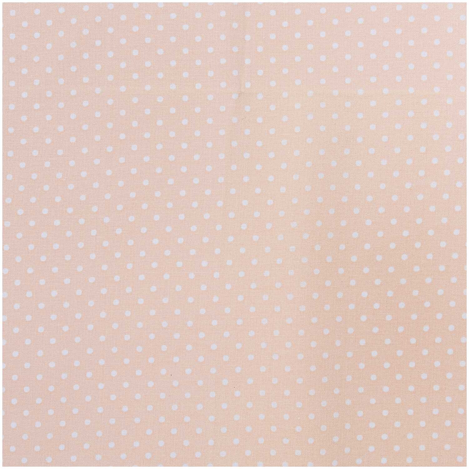 Stoff Punkte klein apricot-weiß 140cm Stoff Punkte klein apricot-weiß 140cm