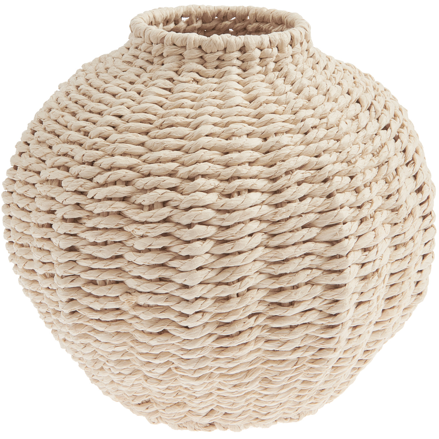 Vase Geflecht oval Natur