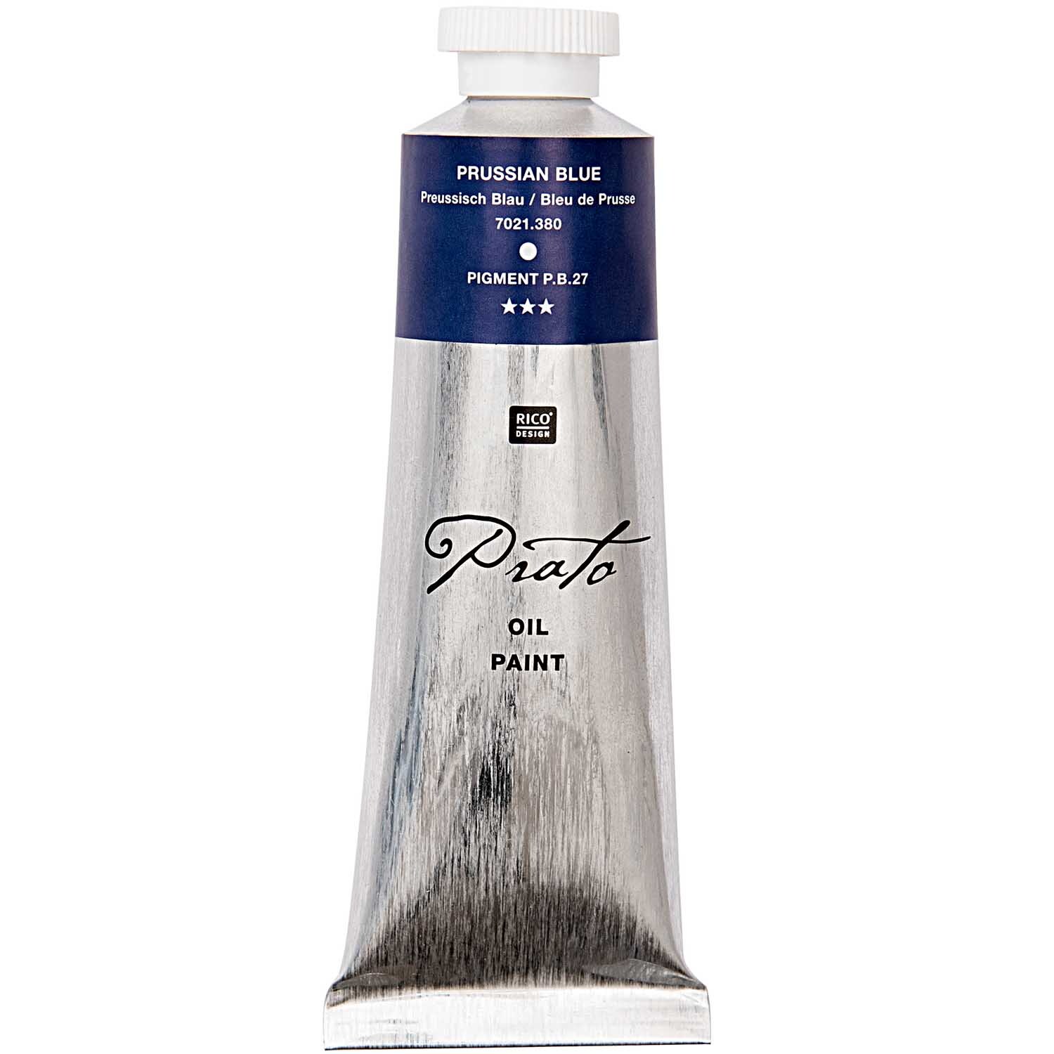 Prato Ölfarbe in einer 60ml Tube, Preussisch Blau von Rico Design, ideal für Künstler.
