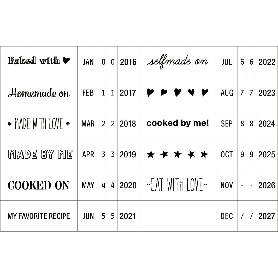 Paper Poetry Datumsstempel Homemade 8x8cm von Rico Design