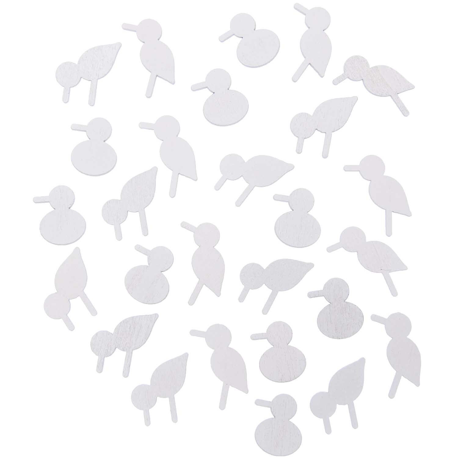 Holzsticker Möwe Mix weiß 27 Stück Holzsticker Möwe Mix weiß 27 Stück