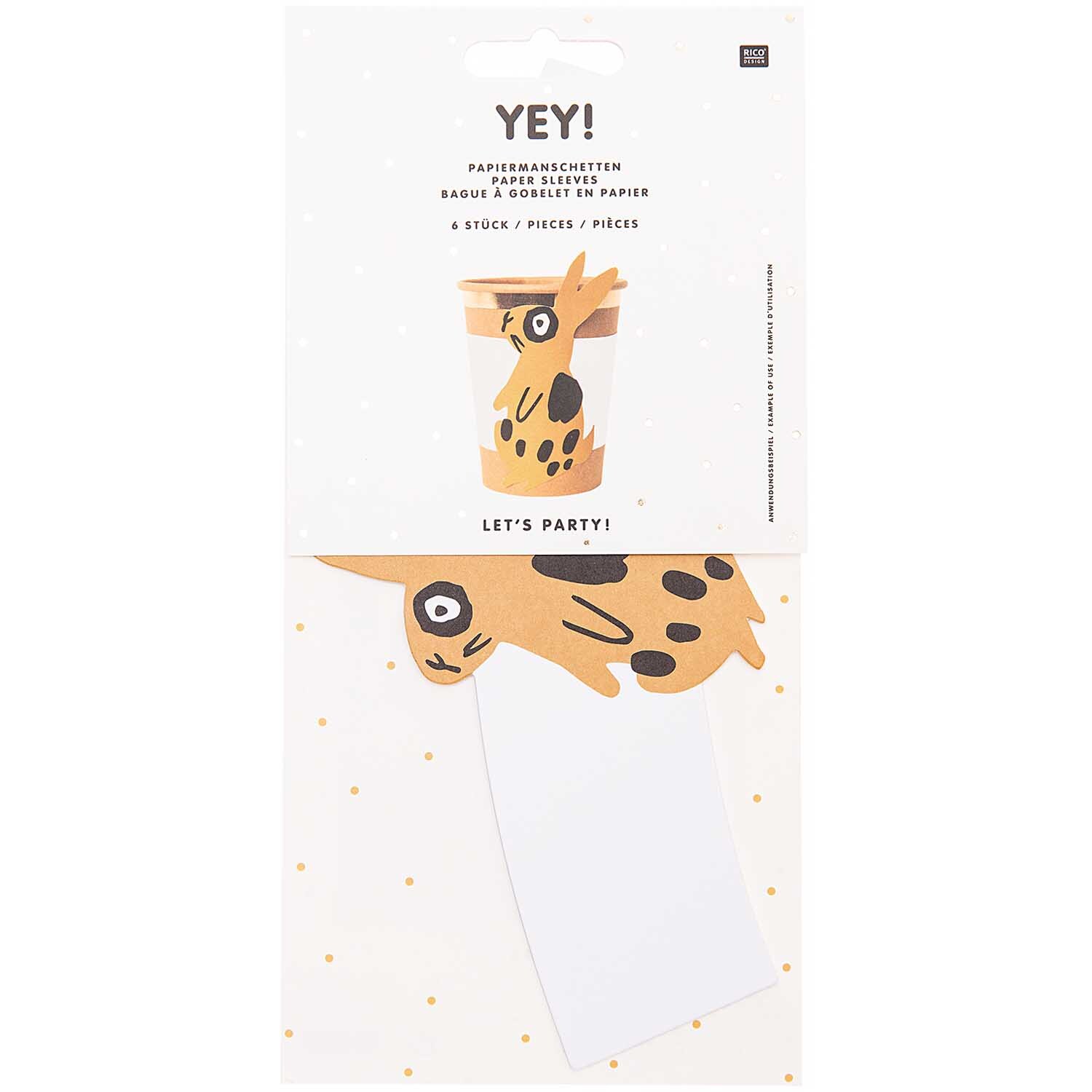 Papiermanschetten Hase weiß 6 Stück Papiermanschetten Hase weiß 6 Stück