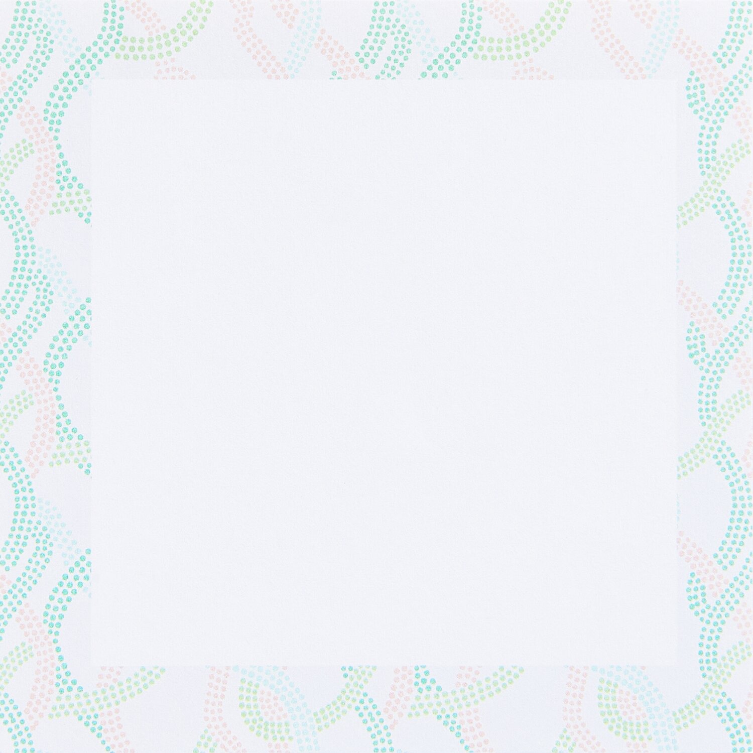 Paper Poetry Notizzettel-Box Flower Frames mit 200 Blatt, 9x9cm. Bunte, wellenförmige Muster.