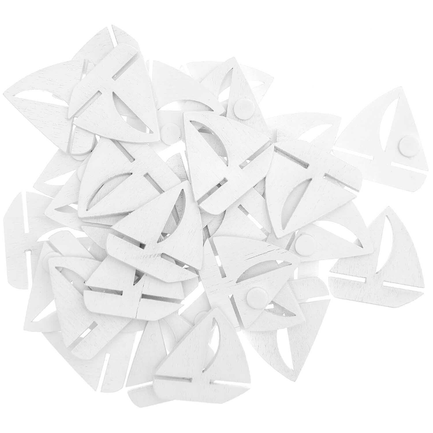 Holzsticker Segelboot weiß 3x3cm 36 Stück Holzsticker Segelboot weiß 3x3cm 36 Stück