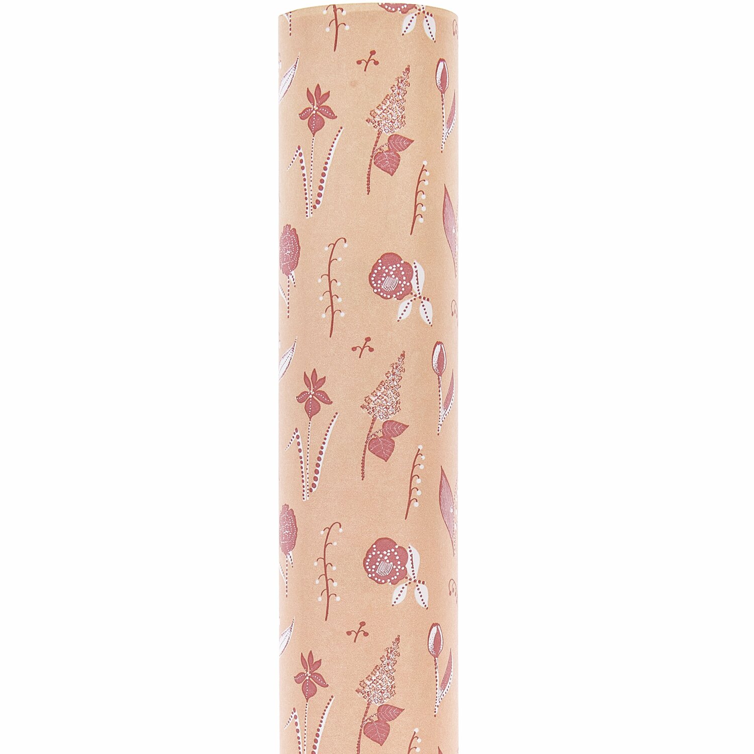 Geschenkpapier Blumenwiese 0,7x2m Farbe Orange von Rico Design