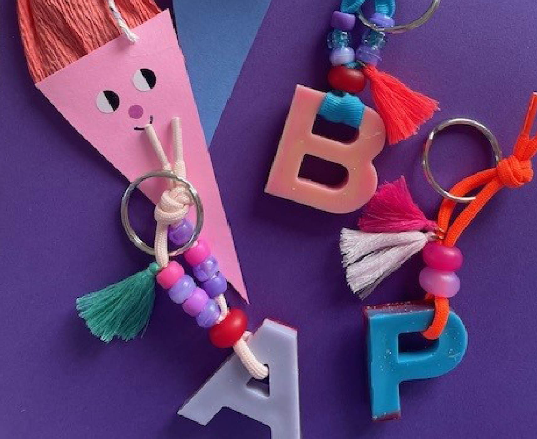 Schlüsselanhänger in Buchstabenform gebastelt von @hellofeebee 