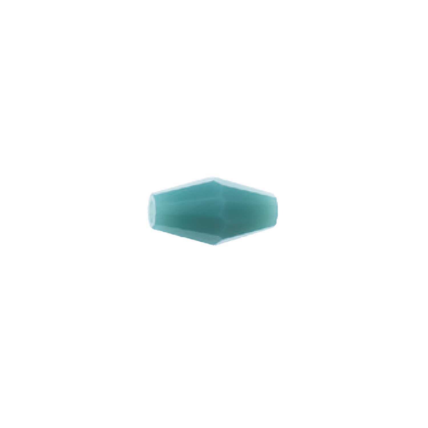 Glasschliffperle petrol 9x4mm 10 Stück