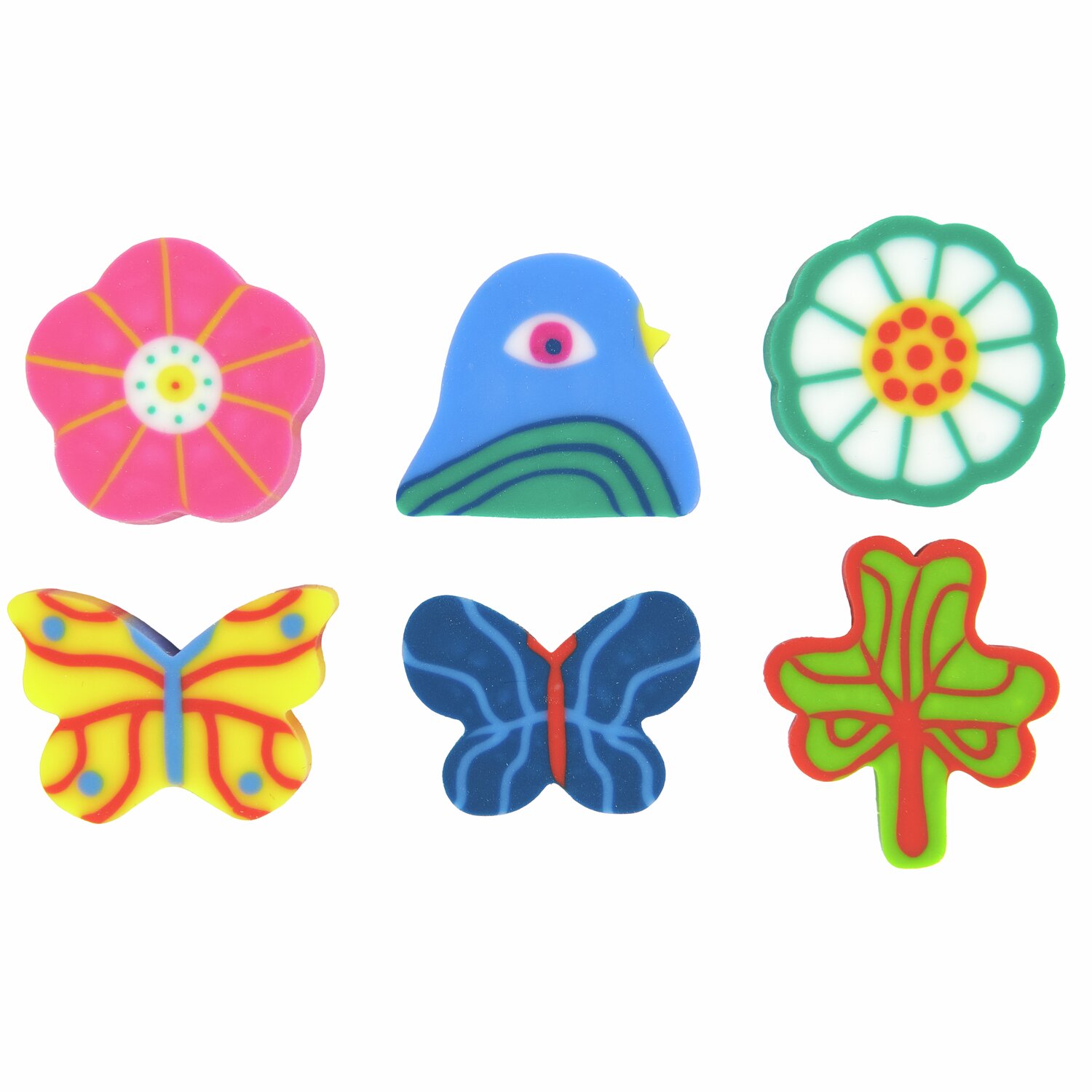 Radiergummis Midsommar Magic 3x3cm 6 Stück von Rico Design