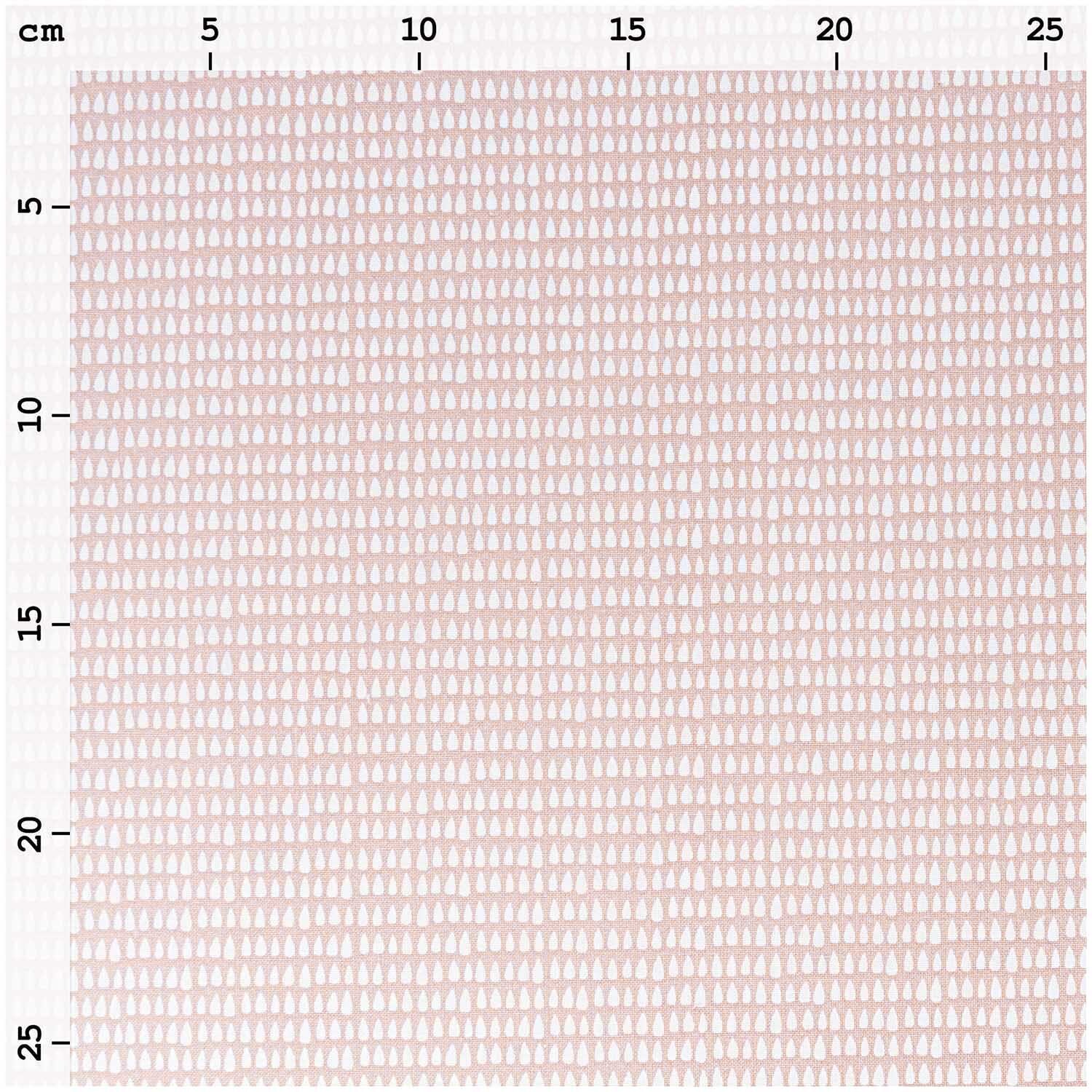 Druckstoff Tropfenmuster blassrosa 50x140cm Druckstoff Tropfenmuster blassrosa 50x140cm