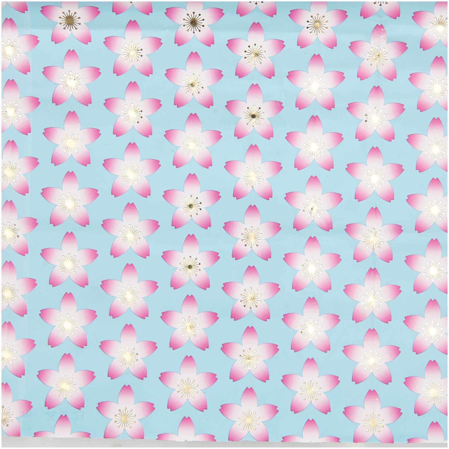 Geschenkpapier Kirschblüten Blau Geschenkpapier Kirschblüten Blau