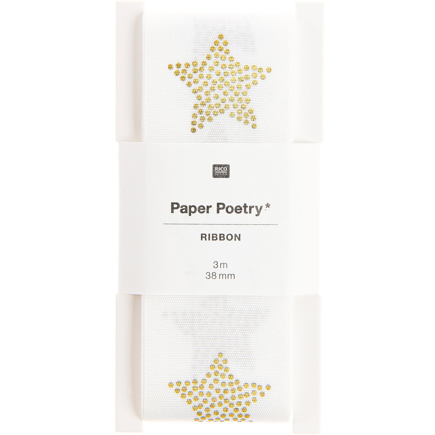 Paper Poetry Taftband Sterne gepunktet 38mmx3m von Rico Design