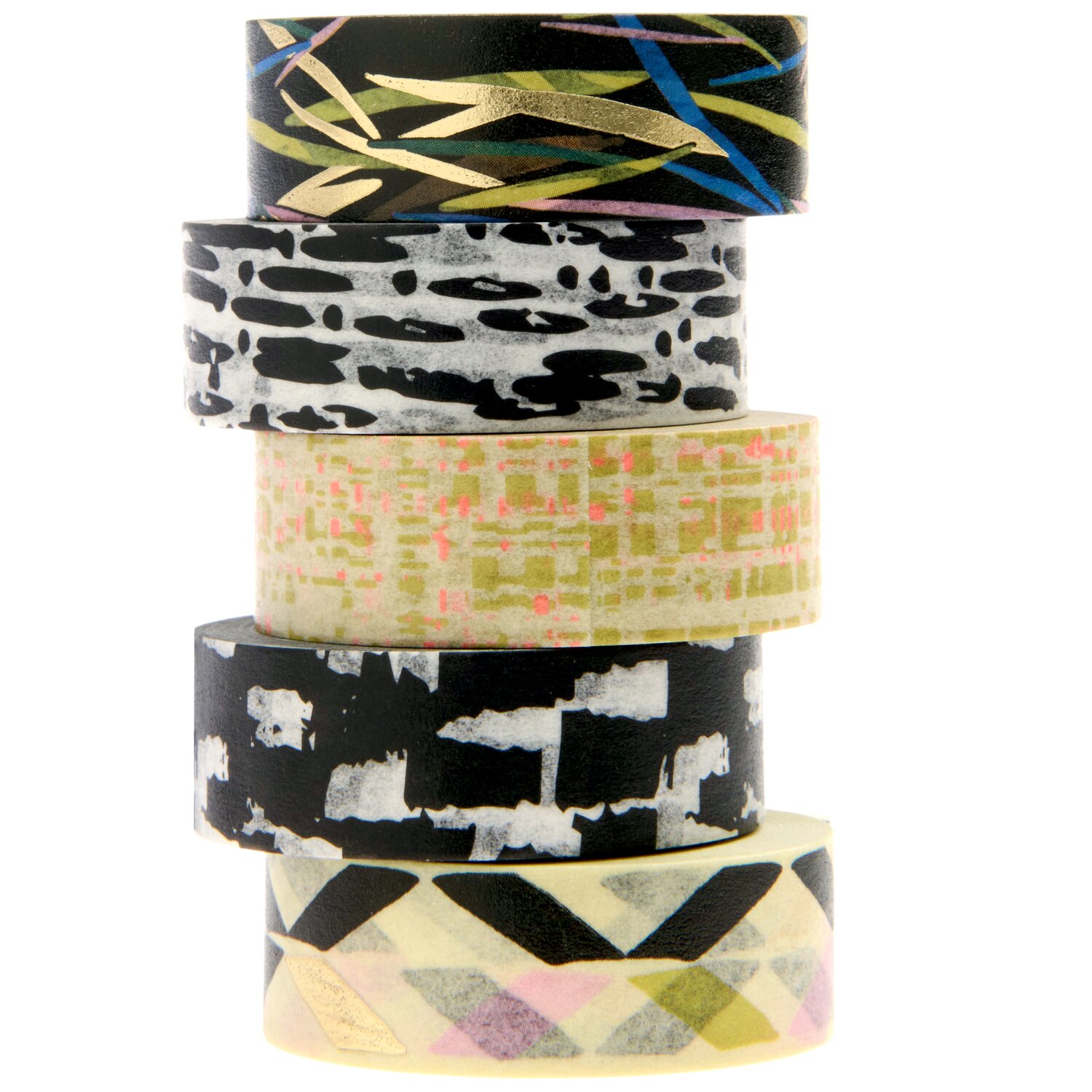 Paper Poetry Tape Set In the Meadow Texturen 5 Stück 1,5cmx10m von Rico Design