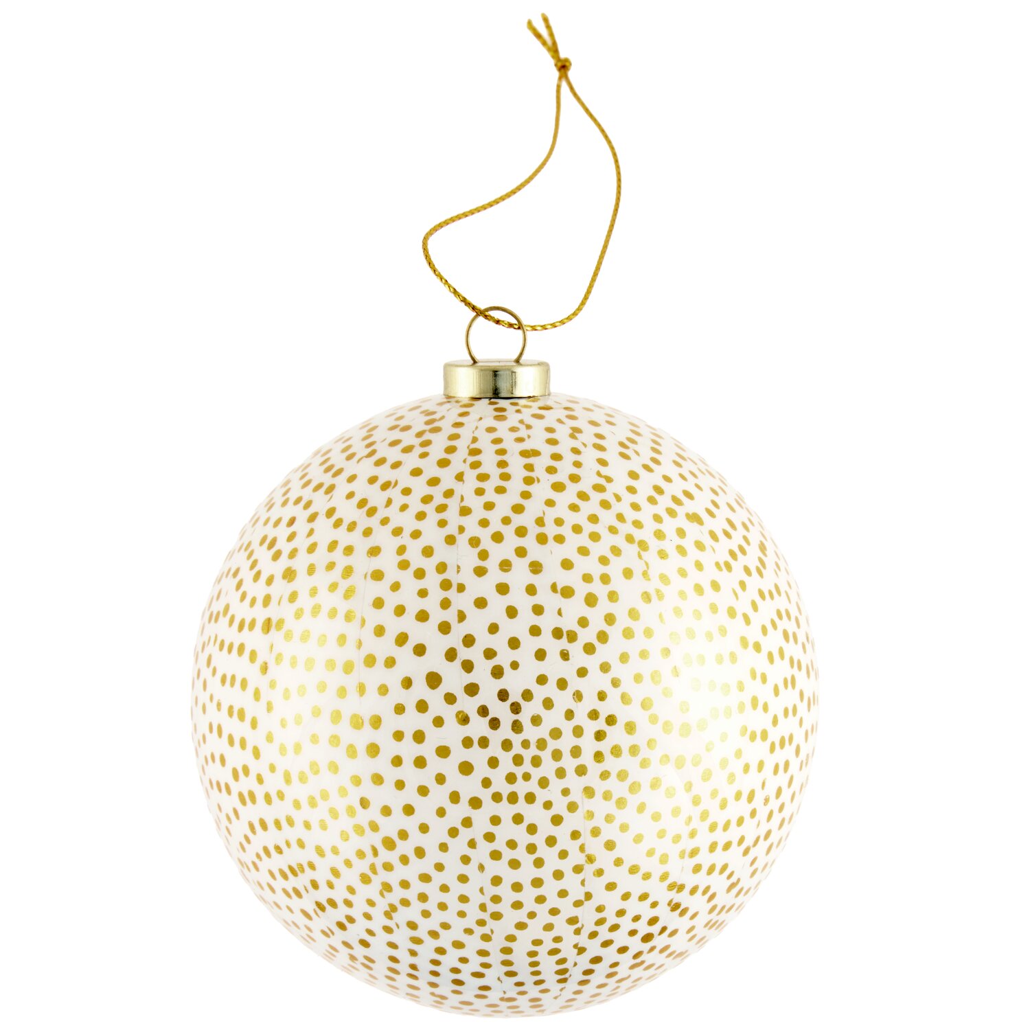 Weihnachtskugel gepunktet Gold Ø7,8cm von Rico Design
