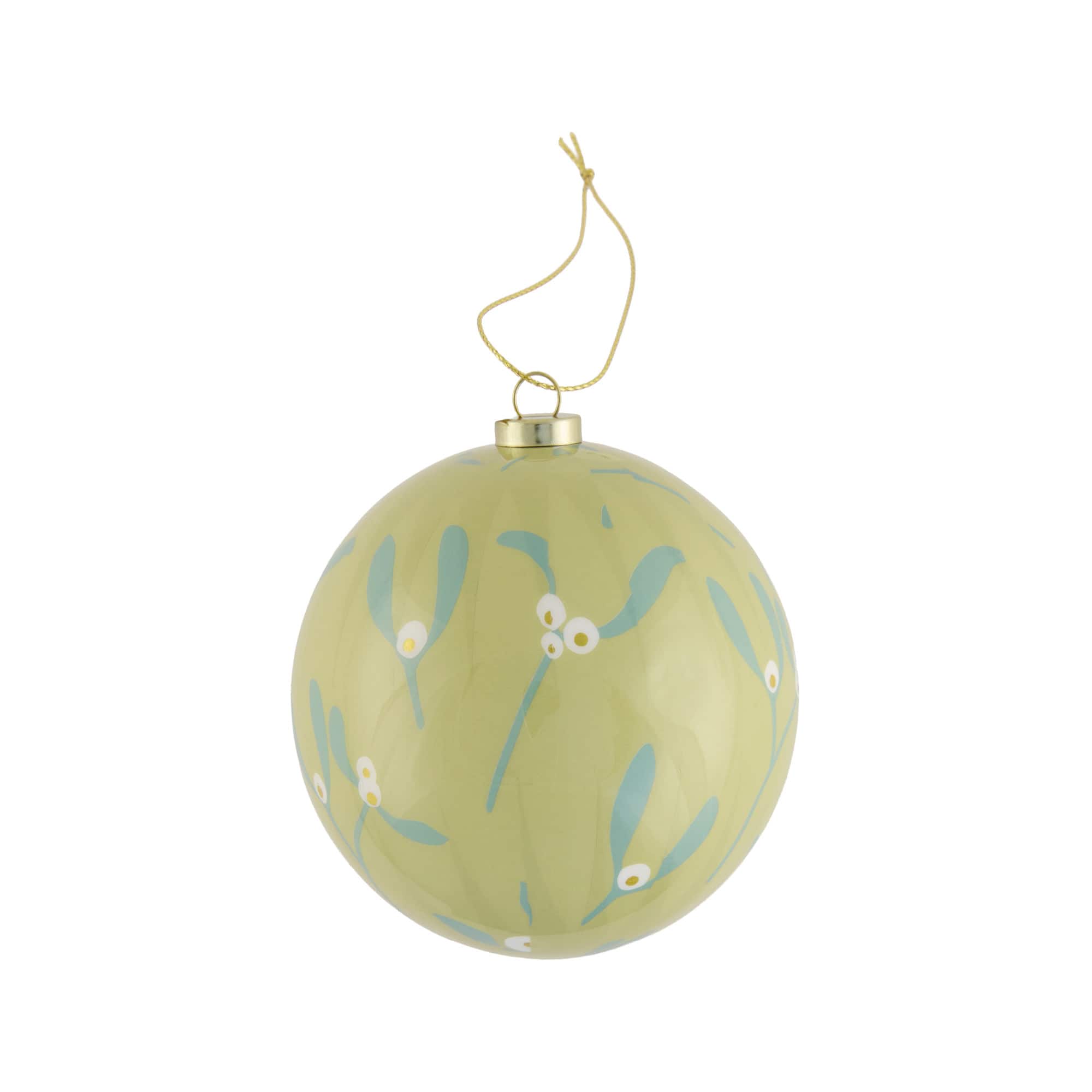 Weihnachtskugel mit Mistelzweigen