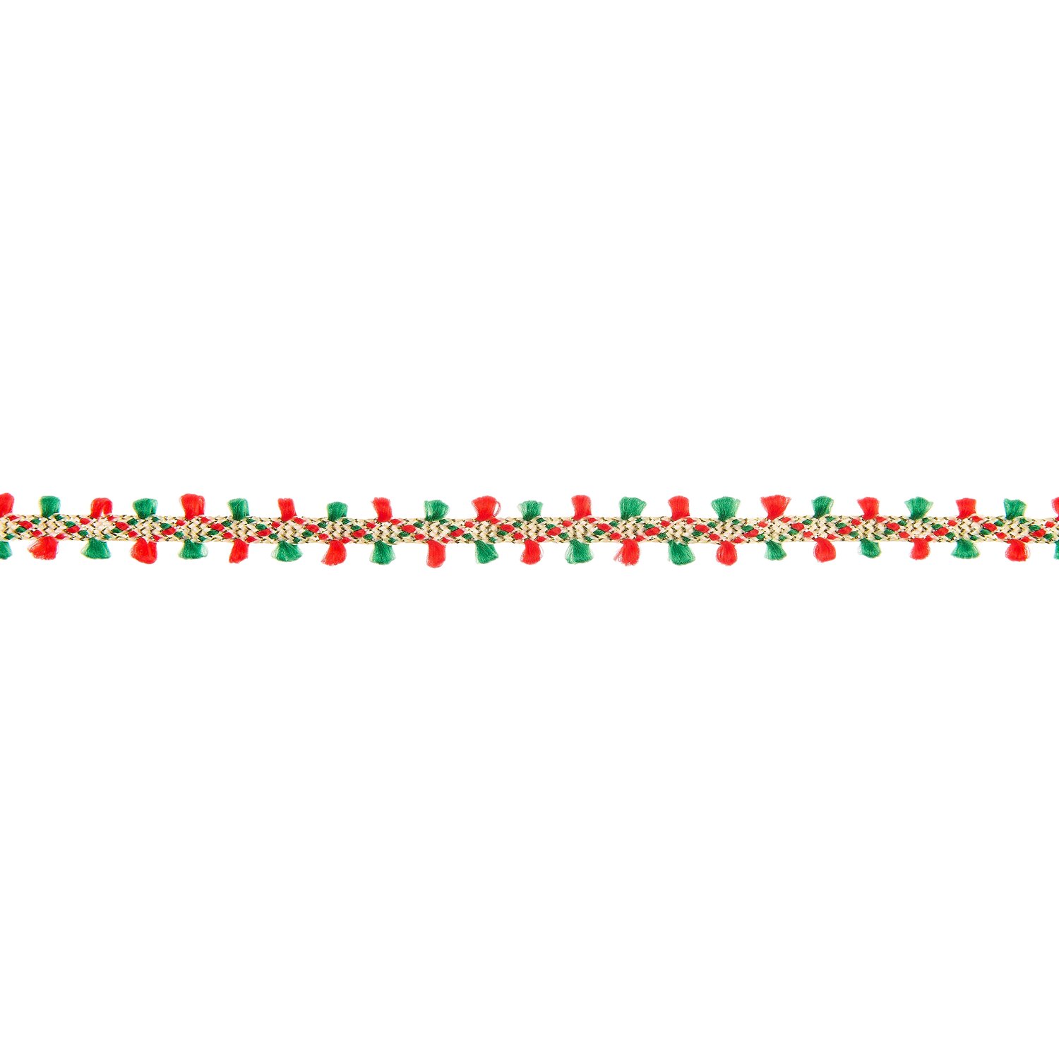 Quastenband Rot-Grün 10mmx3m von Rico Design