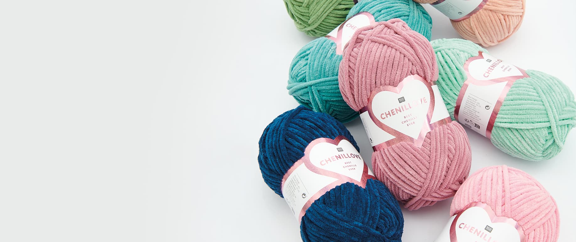 Wollknäuel von Chenille Garn