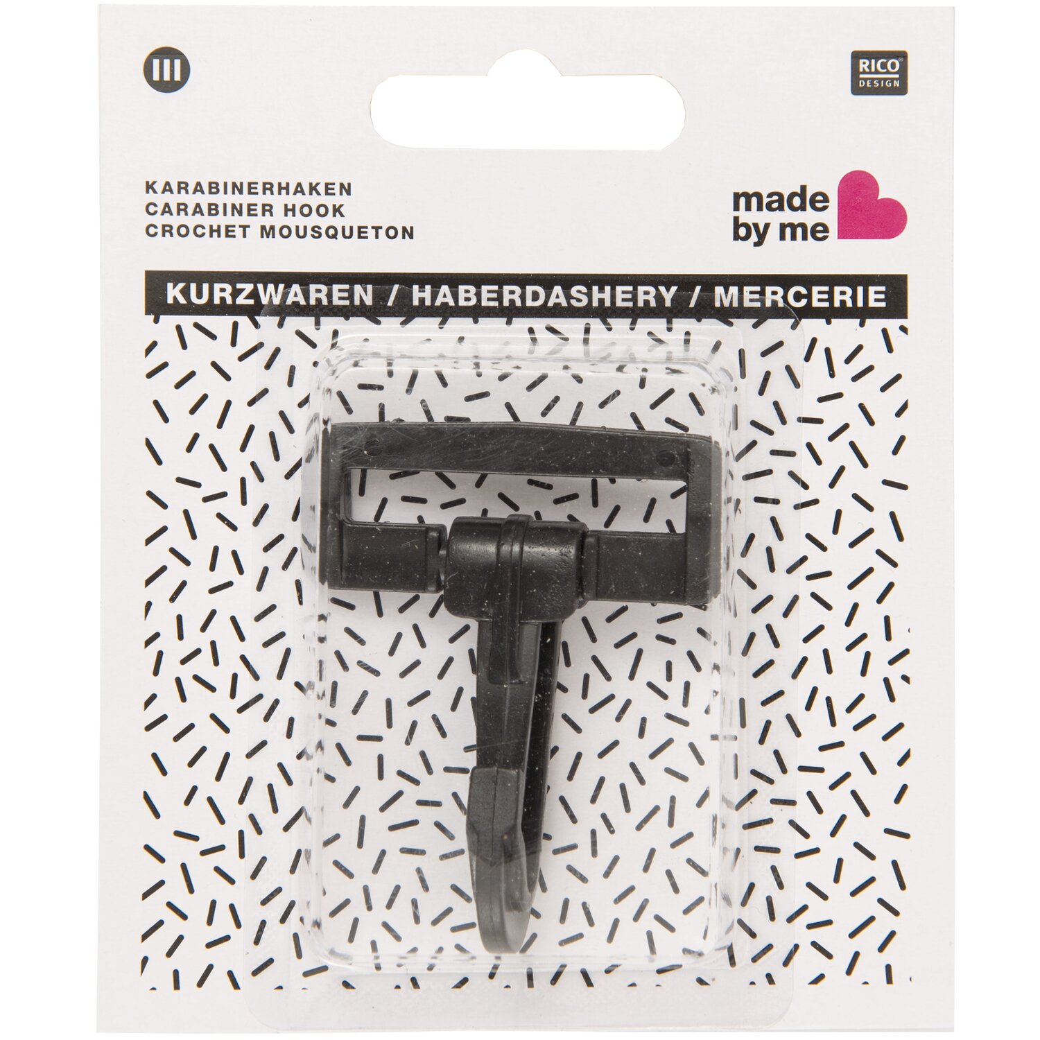 Karabinerhaken schwarz  40mm von Rico Design