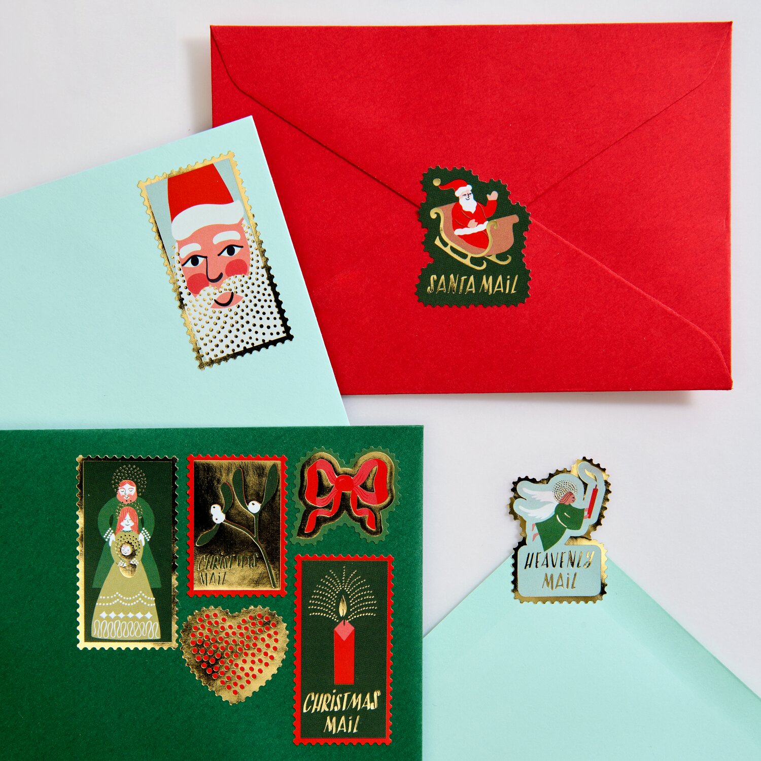 Paper Poetry Mini Sticker auf Rolle Advent Briefmarken 120-teilig von Rico Design