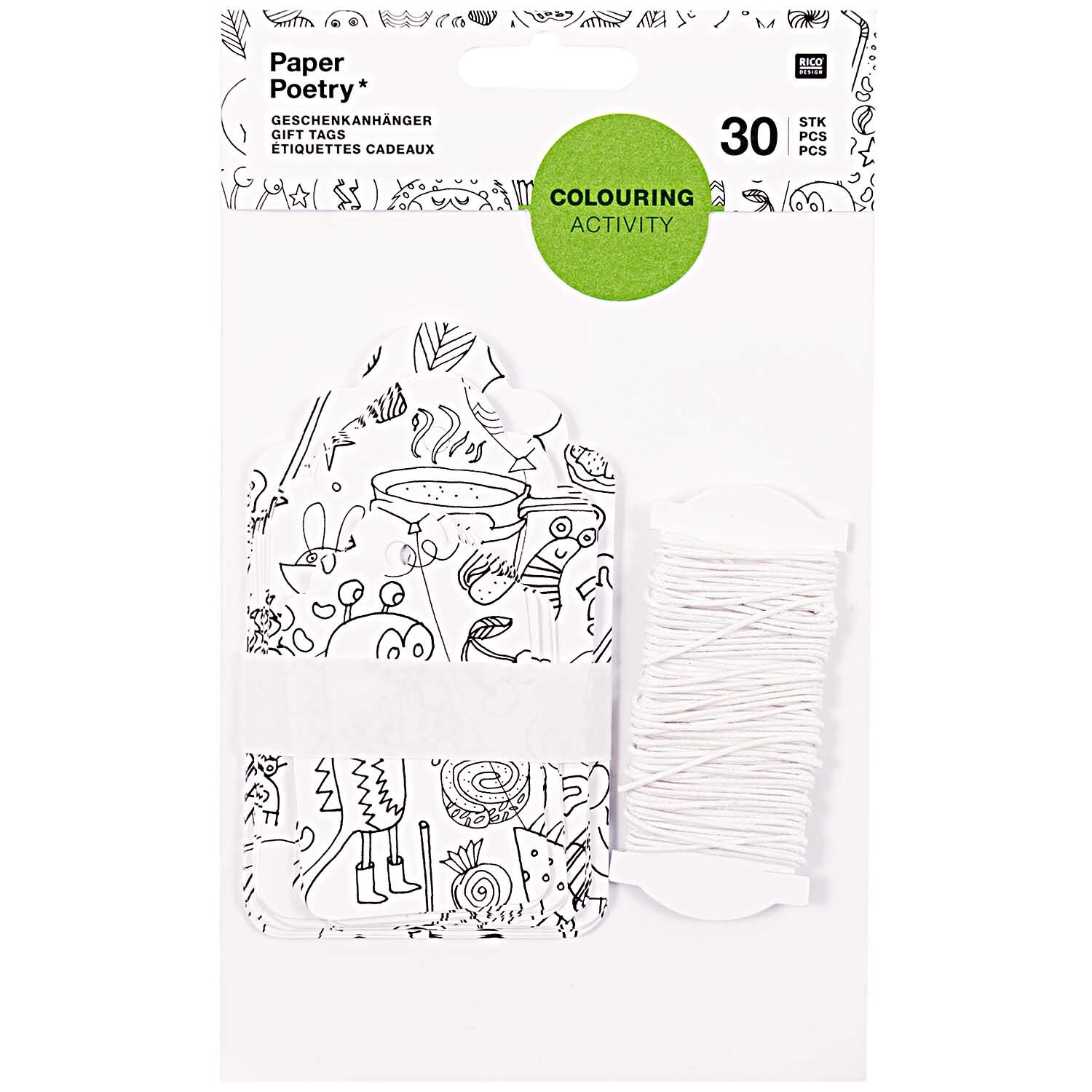 Paper Poetry Geschenkanhänger zum Ausmalen 30 Stück Paper Poetry Geschenkanhänger zum Ausmalen 30 Stück