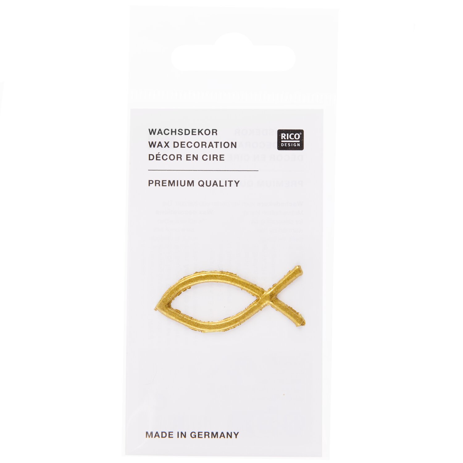 Wachsdekor Fisch, gold von Rico Design