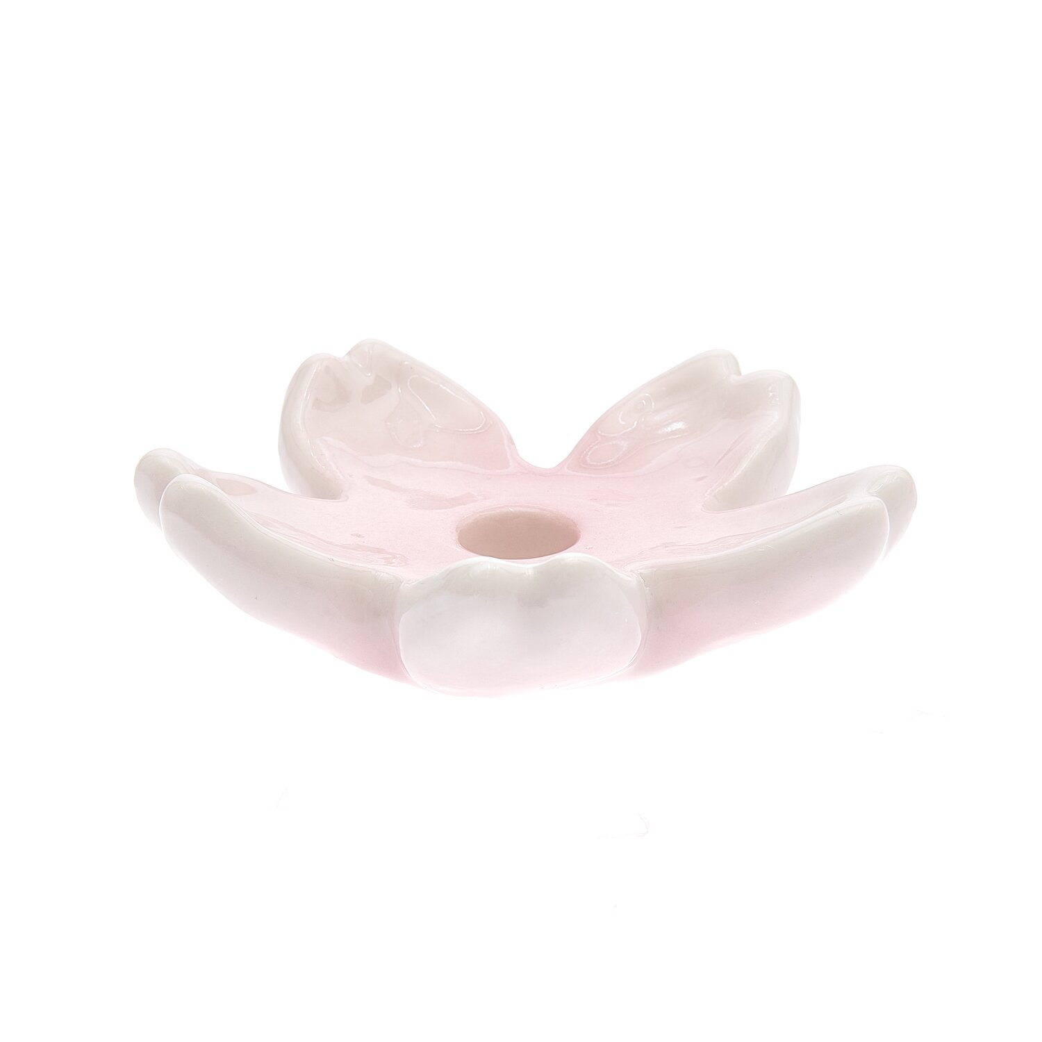 Porzellan Kerzenhalter Kirschblüte rosa, 10,5x10,5x3cm, zartes Design, ideal für stilvolle Dekorationen.