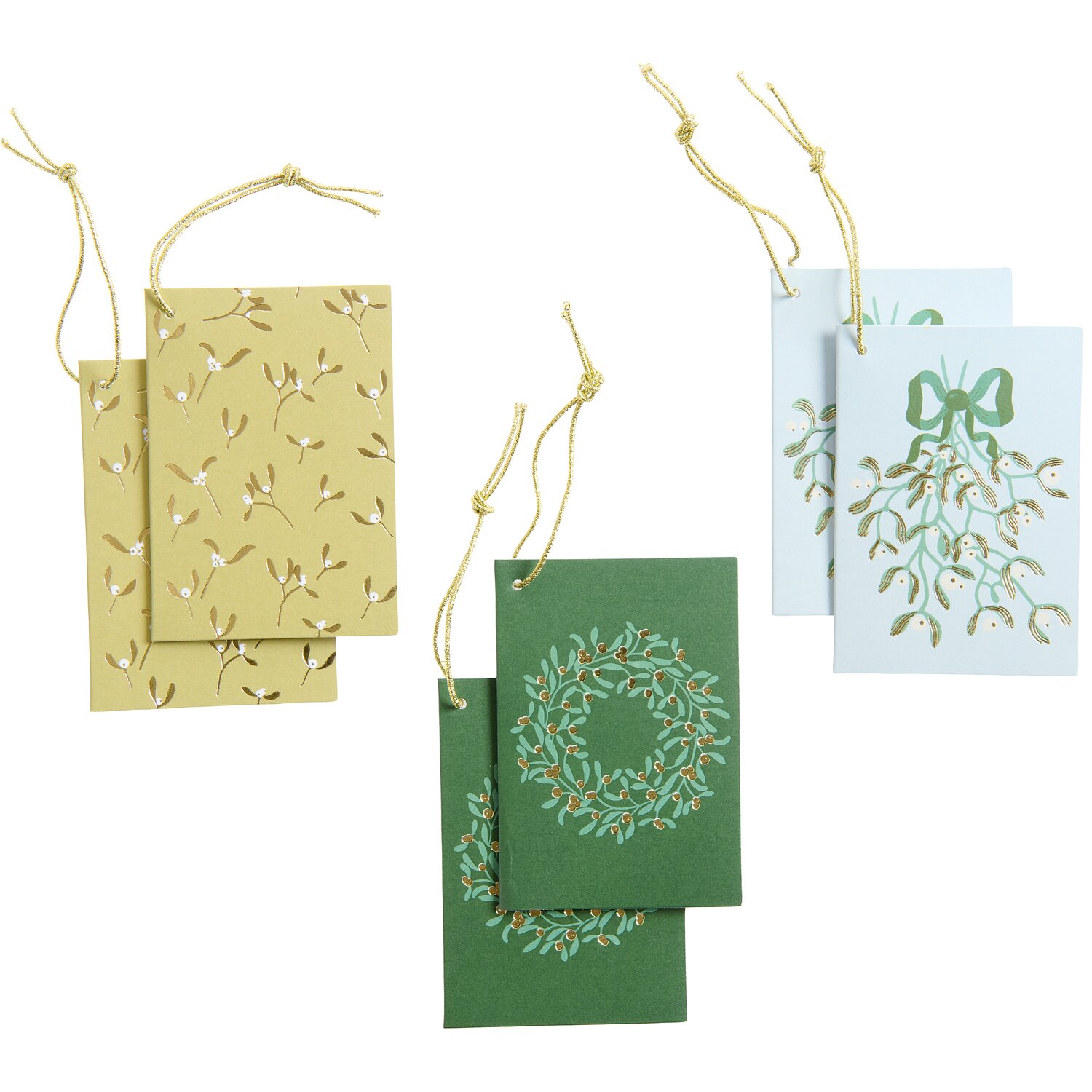 Paper Poetry Kärtchenanhänger Advent Advent Mistelzweige 6 Stück von Rico Design