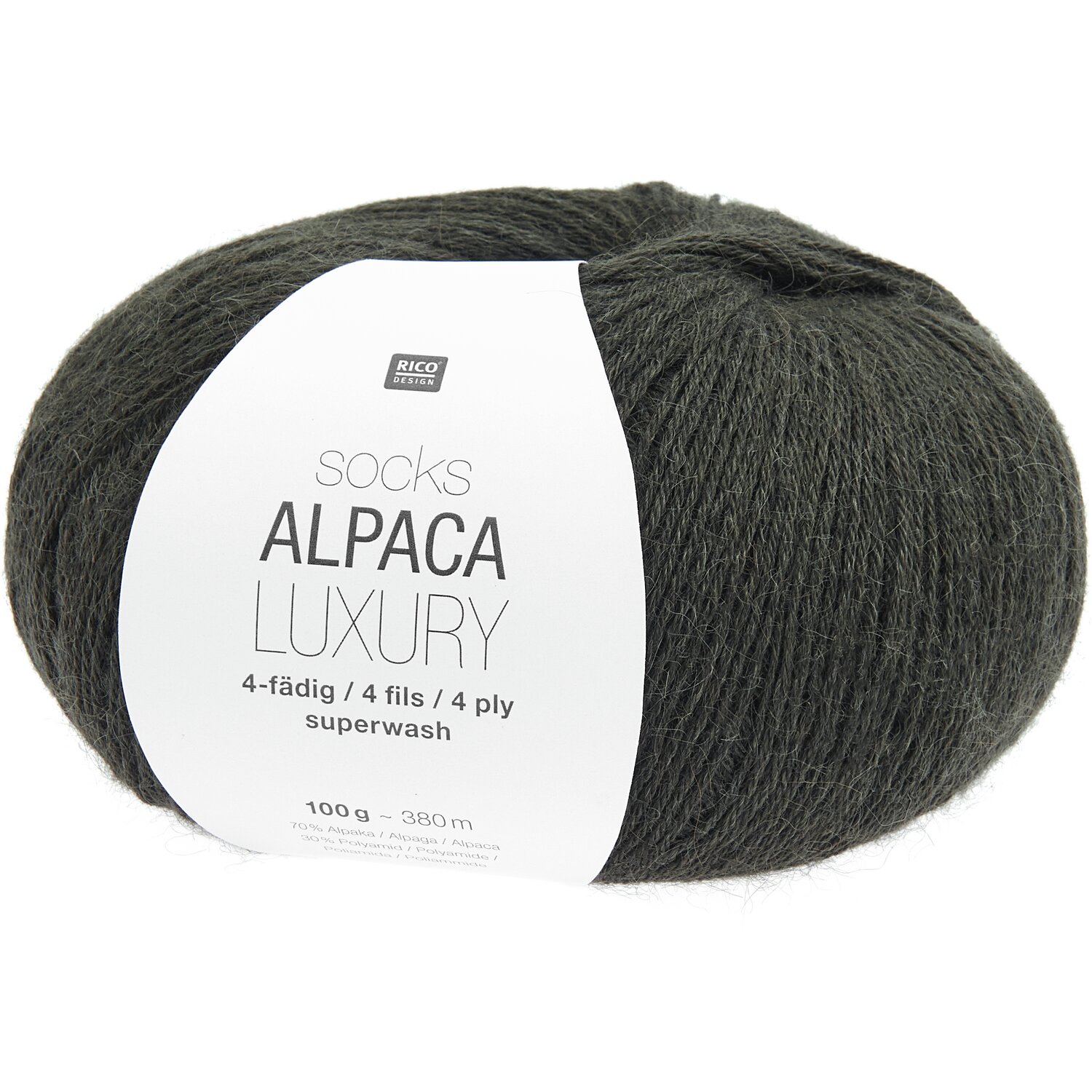 Strickset Socken Modell 19 aus Made by Me Men No. 3 von Rico Design Socks Alpaca Luxury Wolle in Oliv von Rico Design, 4-fädig, 100g, 380m, ideal für Strickprojekte.