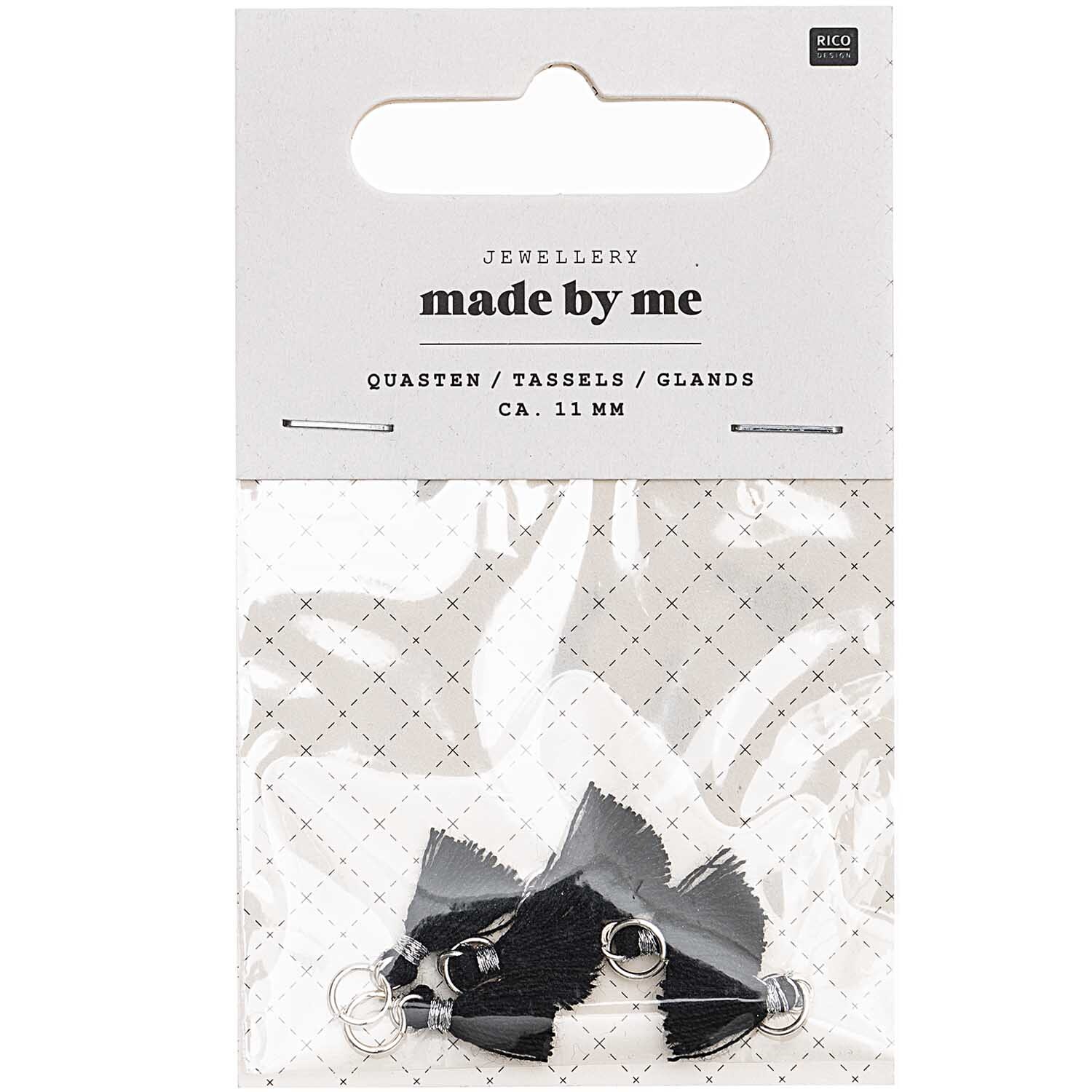 Mini-Quasten mit Öse 1,1cm 6 Stück Mini-Quasten mit Öse 1,1cm 6 Stück