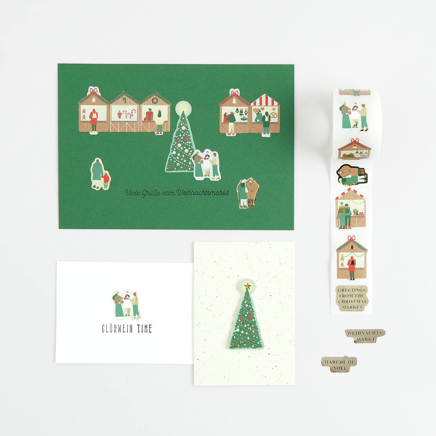 Paper Poetry Mini-Sticker Weihnachtsmarkt auf der Rolle 120-teilig von Rico Design