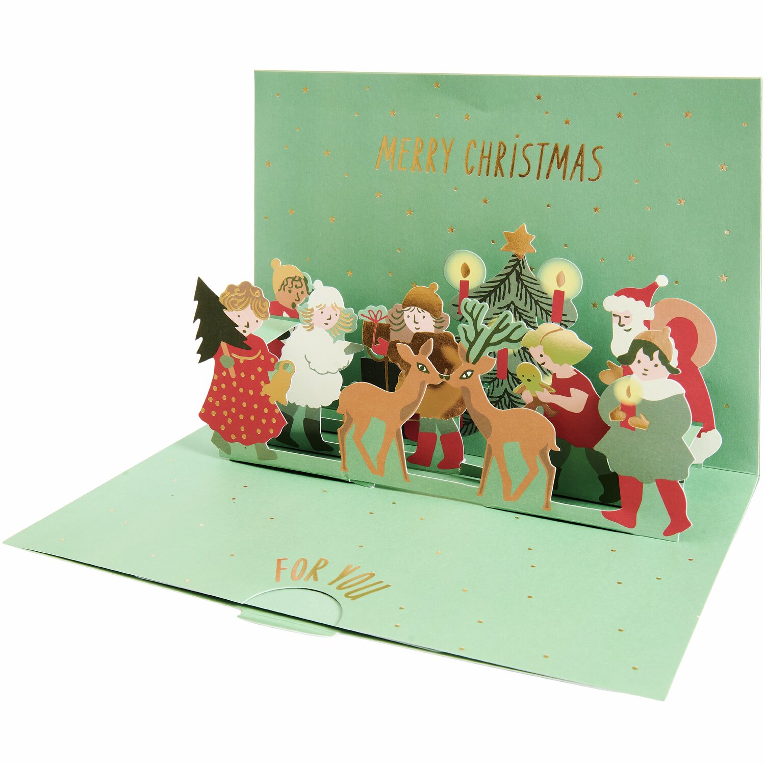 Pop-Up Karte Weihnachtsmann für Geldgeschenke  A5 von Rico Design