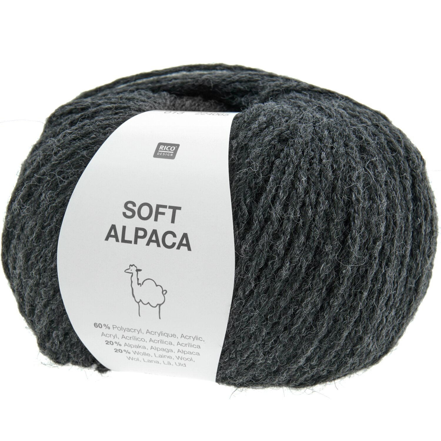 Strickset Mütze Modell 17 aus Made by Me Men No. 3 von Rico Design Soft Alpaca Wolle in Schiefer, 50g 125m, ideal für Stricksets von Rico Design. Perfekt für warme Accessoires.