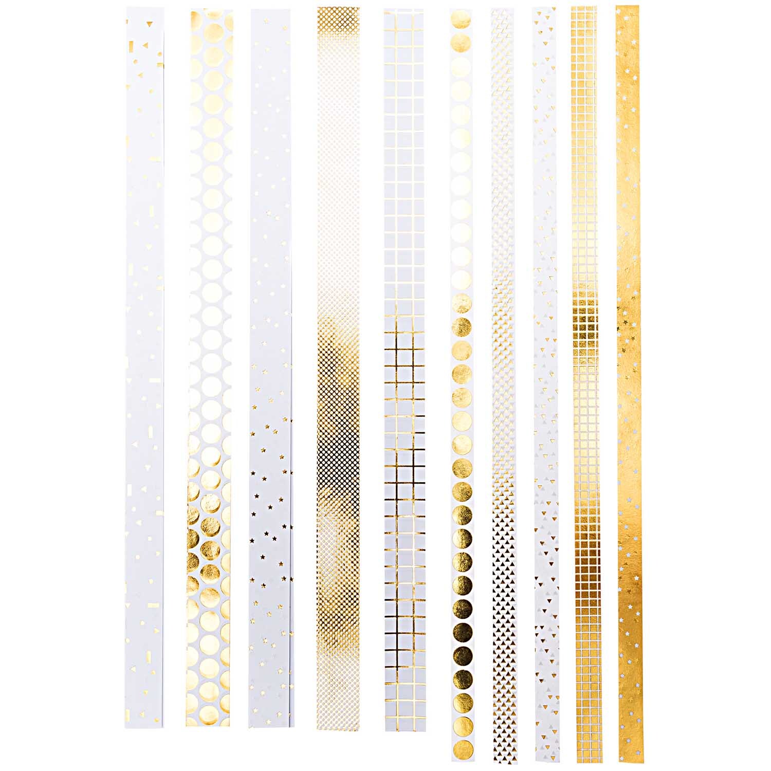 Paper Poetry Fröbelstreifen Graphic weiß-gold 40 Stück Paper Poetry Fröbelstreifen Graphic weiß-gold 40 Stück