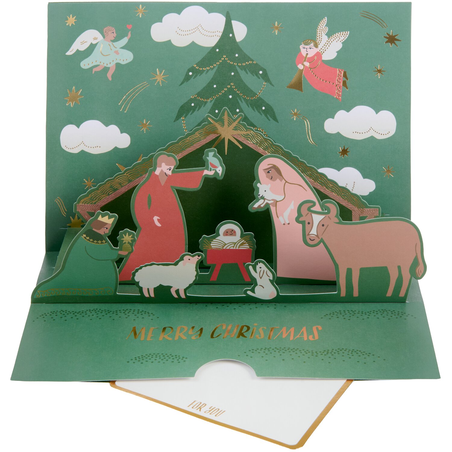 Paper Poetry Pop Up Karte Advent Krippe A5/C5 von Rico Design