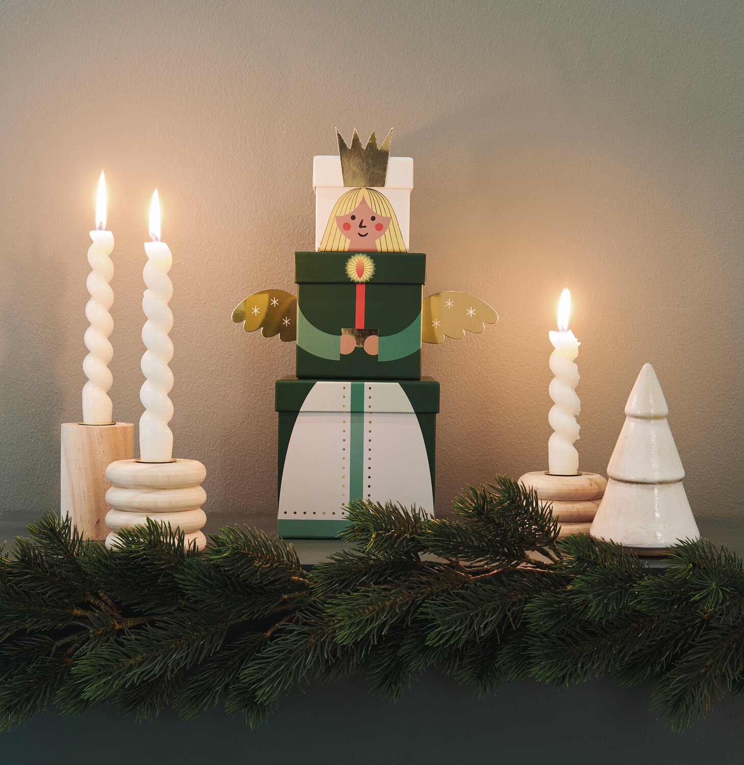 Geschenkboxen-Set Engel 6-teilig von Rico Design