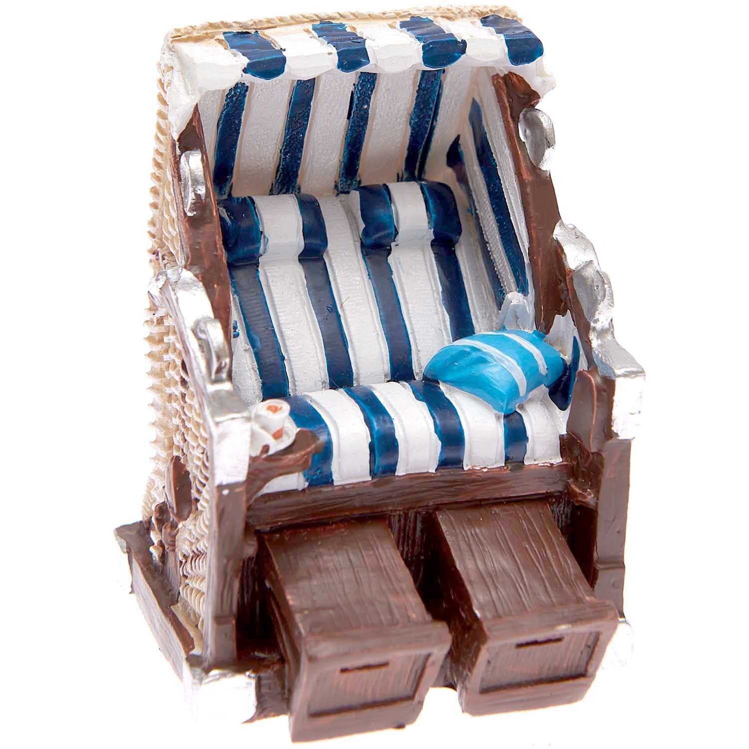 Deko-Strandkorb blau-weiß 5x6,5cm Deko-Strandkorb blau-weiß 5x6,5cm