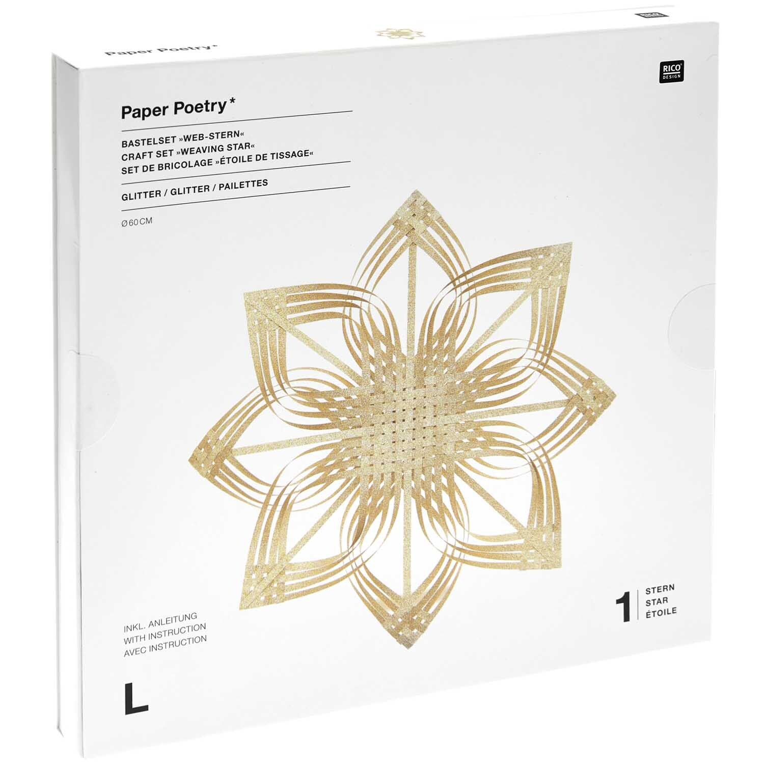 Paper Poetry Web-Stern Größe L 270g/m2 Paper Poetry Web-Stern Größe L 270g/m2