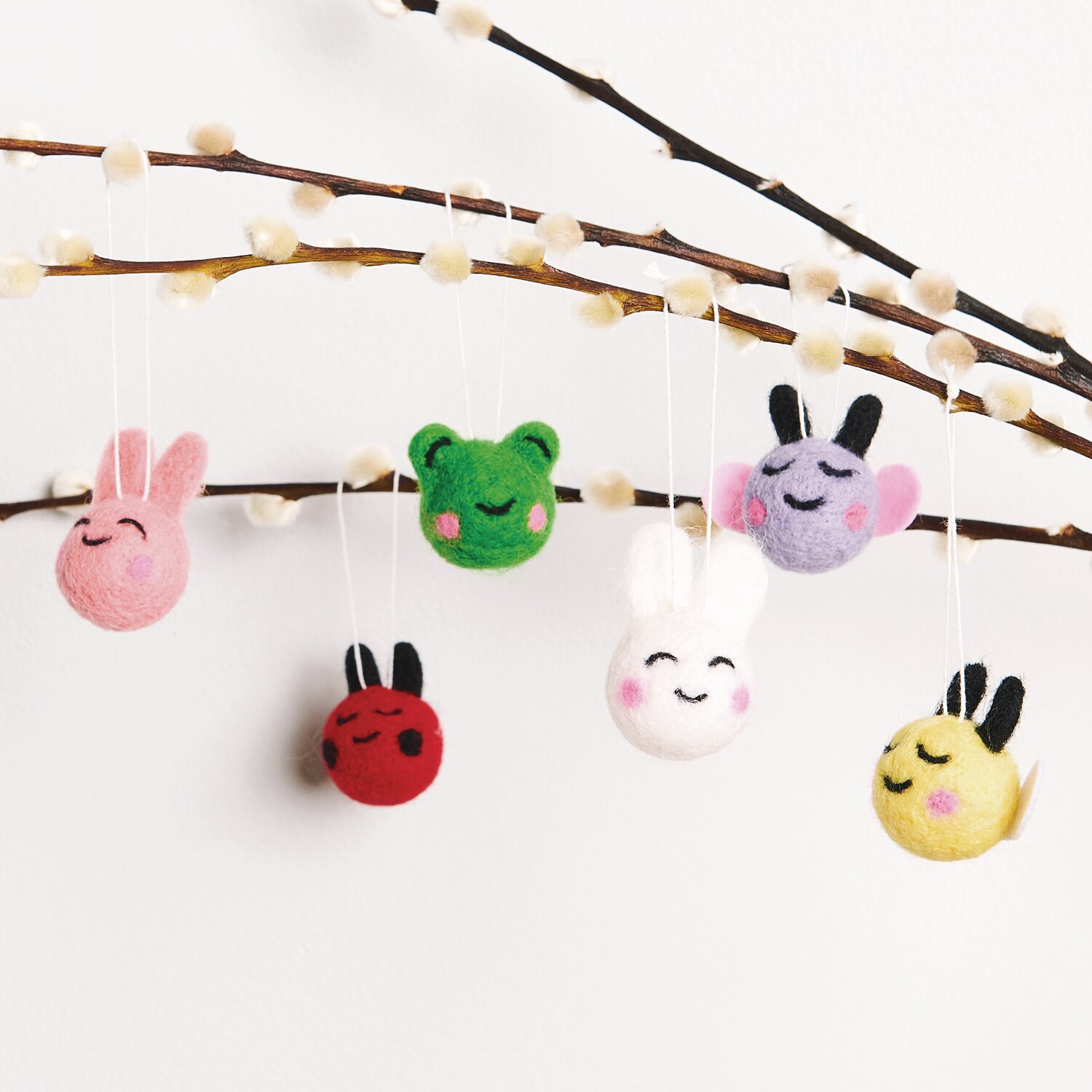 Aufhänger Filz-Köpfe 3D Bunt 6-teilig von Rico Design