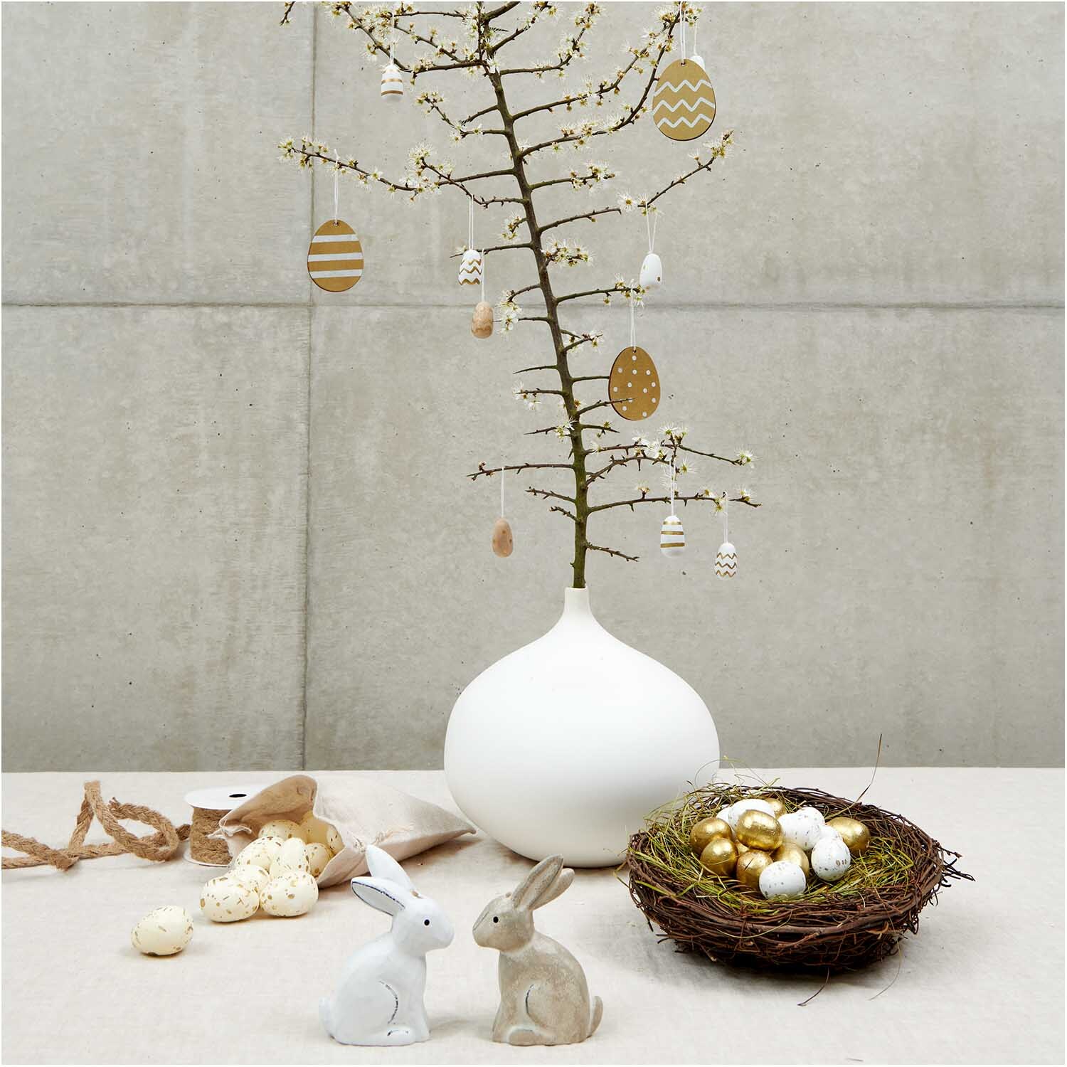 Eier creme-gold 3cm 16 Stück