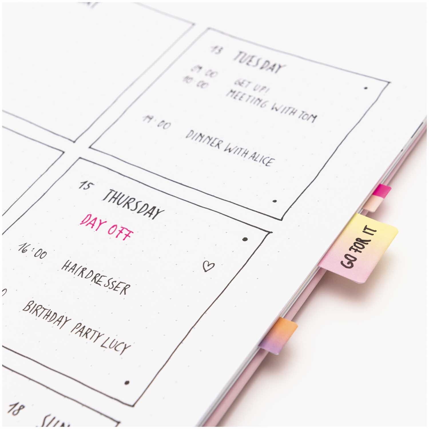 Paper Poetry Sticker Register rosa 48 Stück Paper Poetry Sticker Register rosa 48 Stück