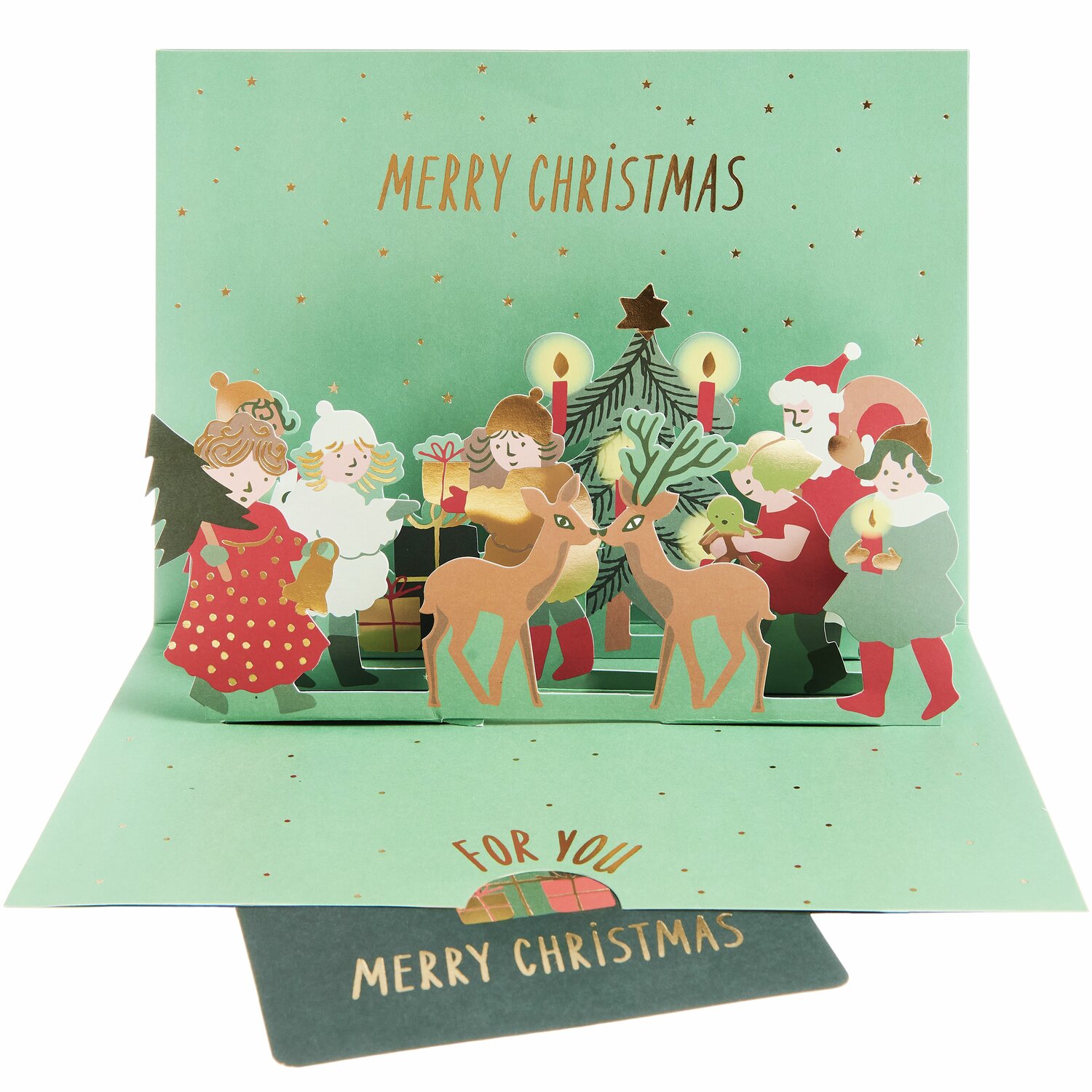 Pop-Up Karte Weihnachtsmann für Geldgeschenke  A5 von Rico Design