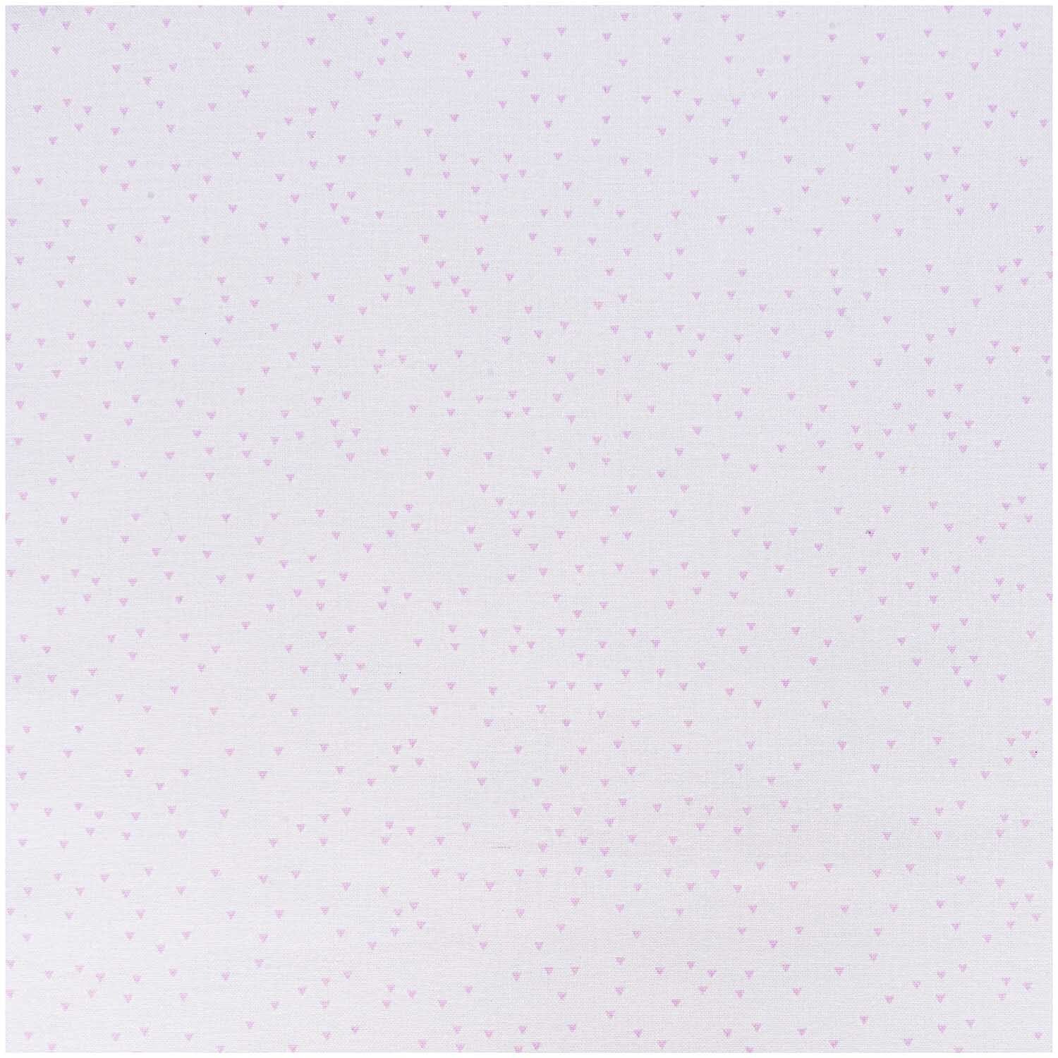 Stoff Dreiecke weiß-rosa 50x140cm Stoff Dreiecke weiß-rosa 50x140cm