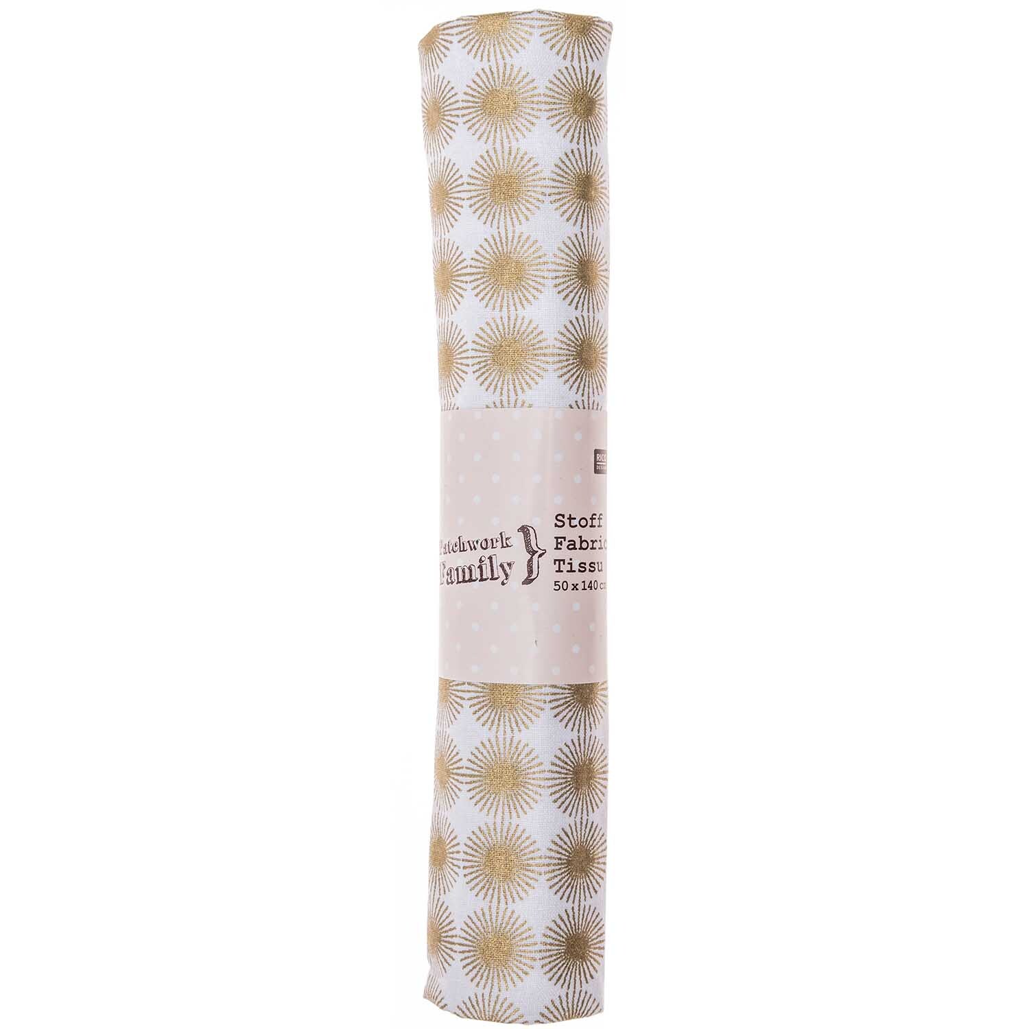 Stoff Rosette gold 50x140cm Stoff Rosette gold 50x140cm