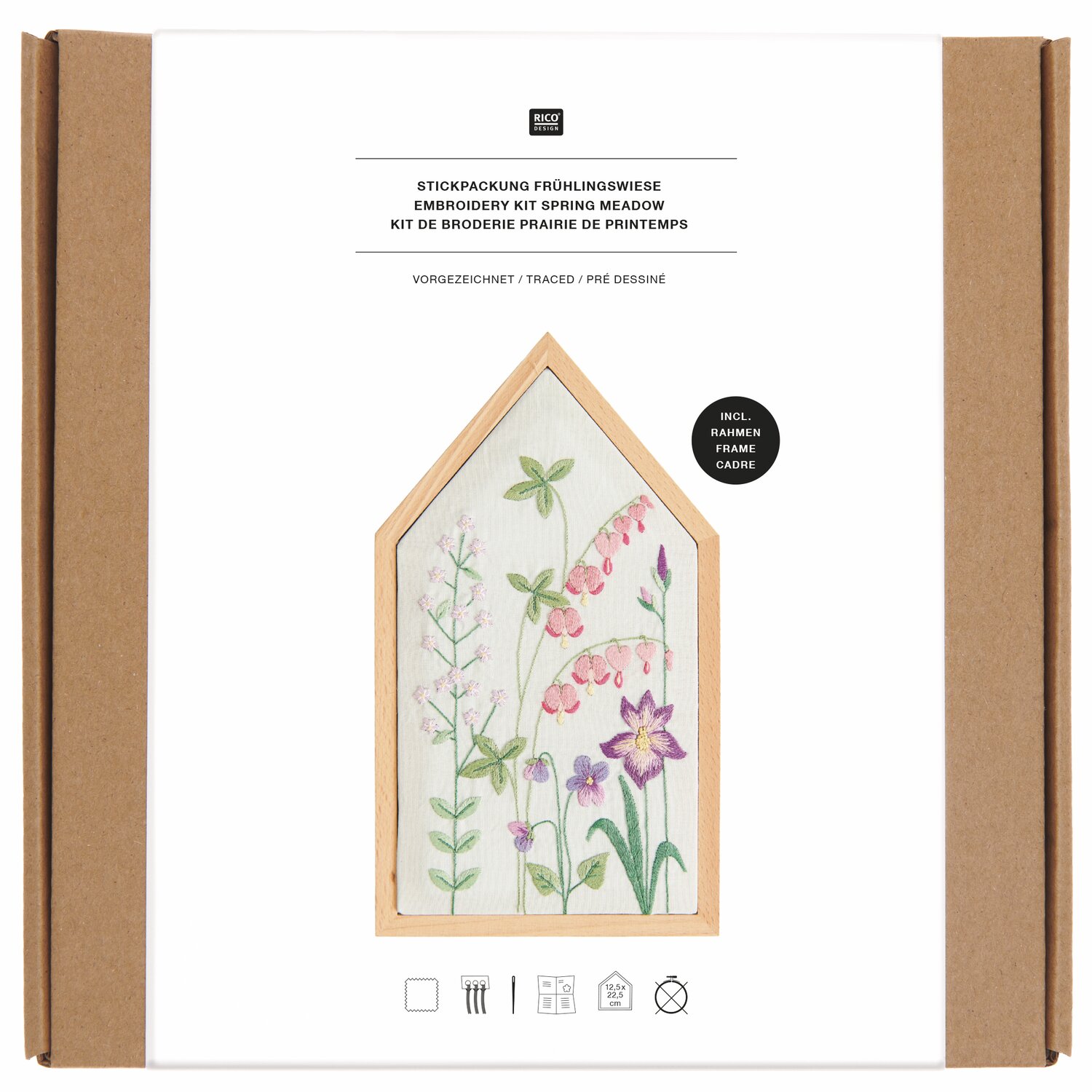 Stickpackung Pyramide vorgezeichnet 12,5x22,5cm von Rico Design